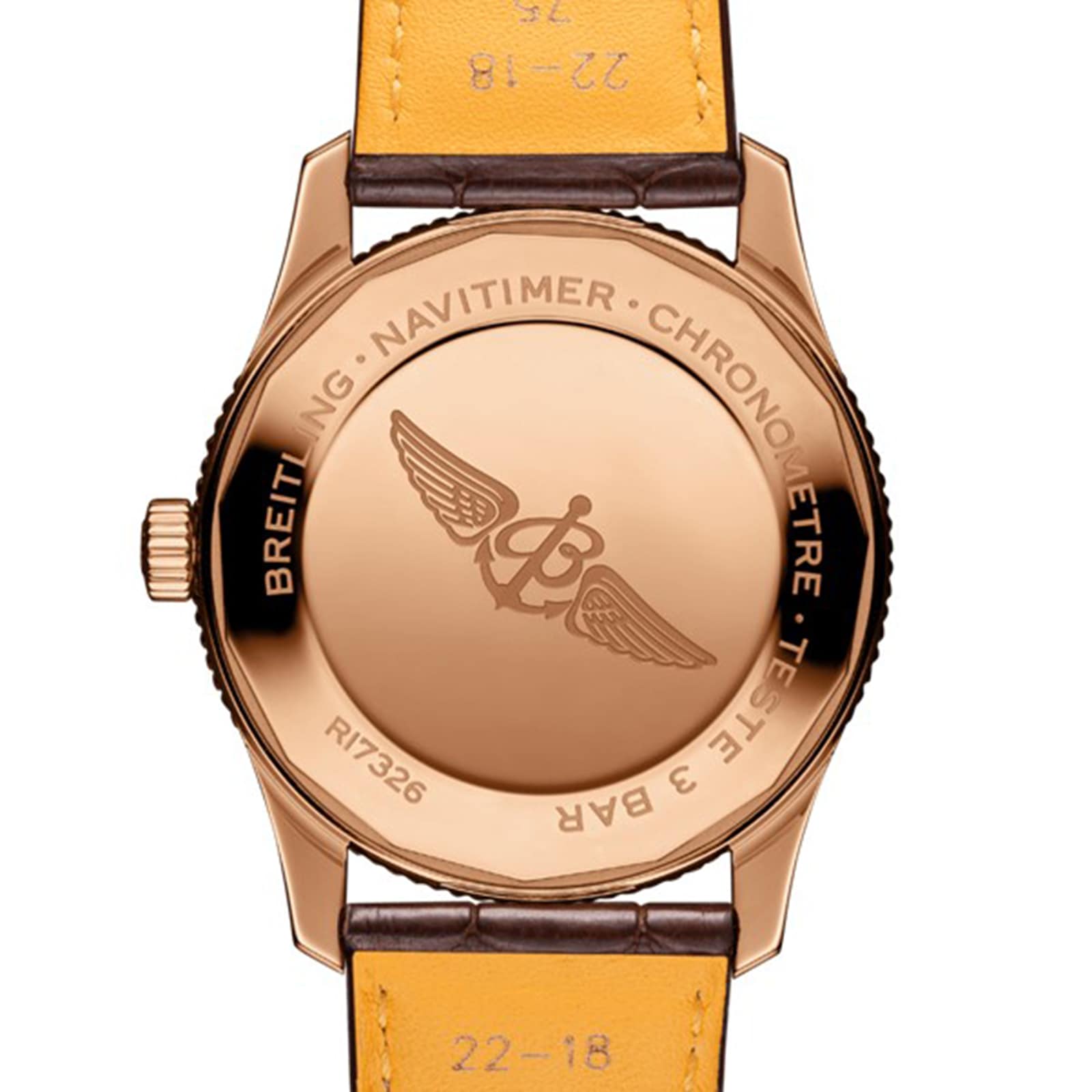 Replica Breitling Navitimer Automatic 41 18k Red Gold Leather Strap details R17326211G1P1