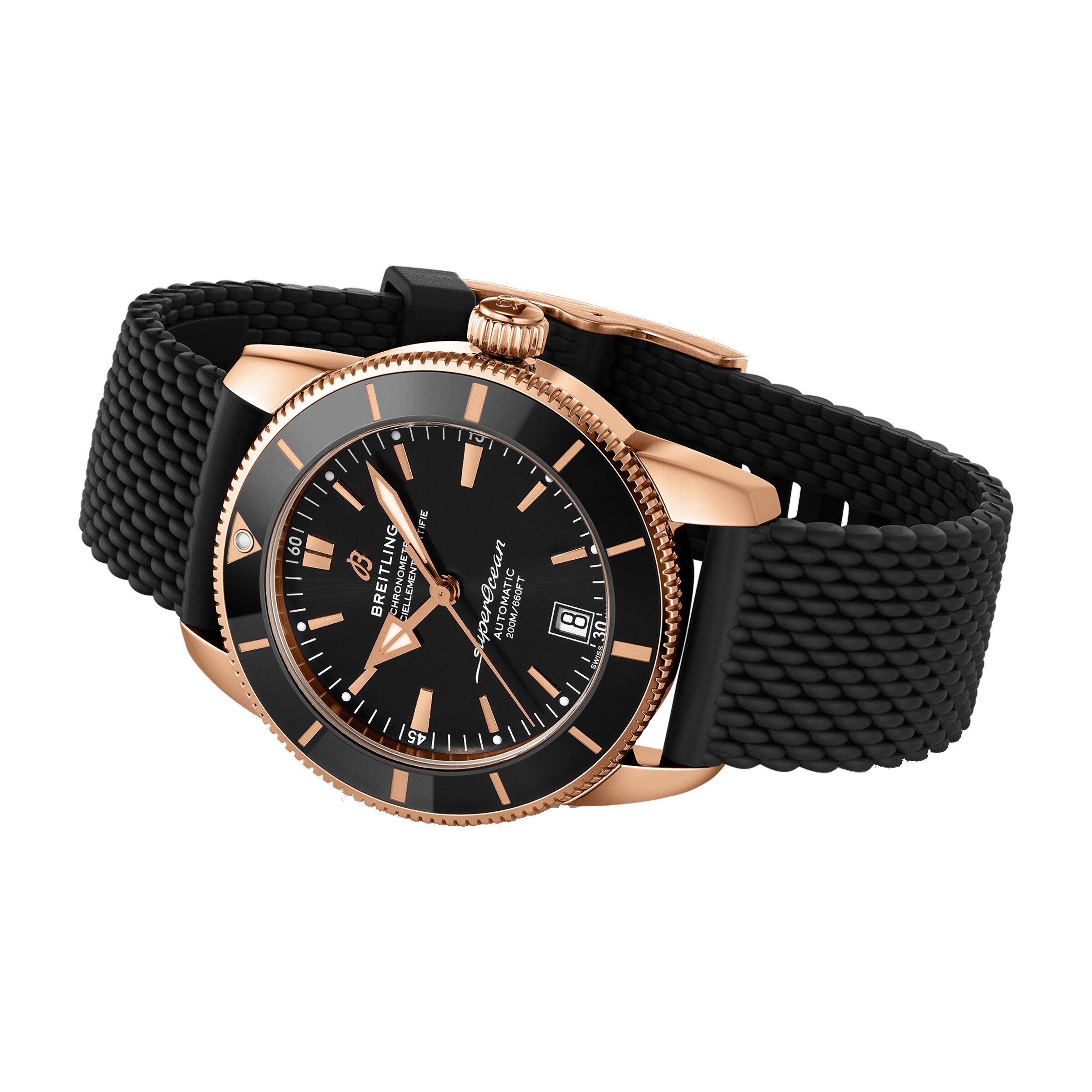 Replica Breitling Superocean Heritage B20 Automatic 42 18k Red Gold Rubber Strap details RB2010121B1S1 2 Replica Breitling Superocean Heritage B20 Automatic 42 18k Red Gold Rubber Strap details RB2010121B1S1