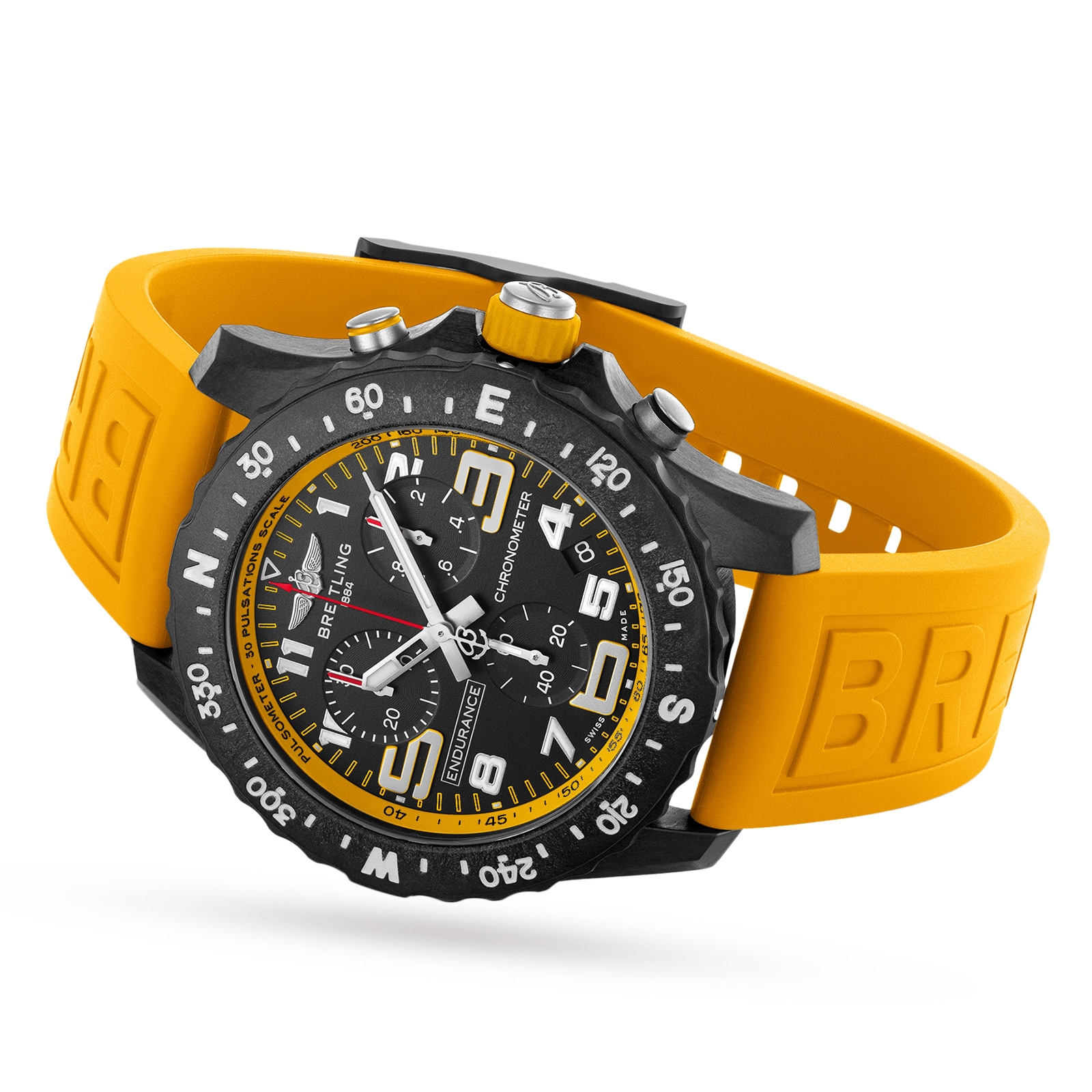 Replica Breitling Endurance Pro 44 Yellow Rubber Strap details X82310A41B1S1 2 Replica Breitling Endurance Pro 44 Yellow Rubber Strap details X82310A41B1S1
