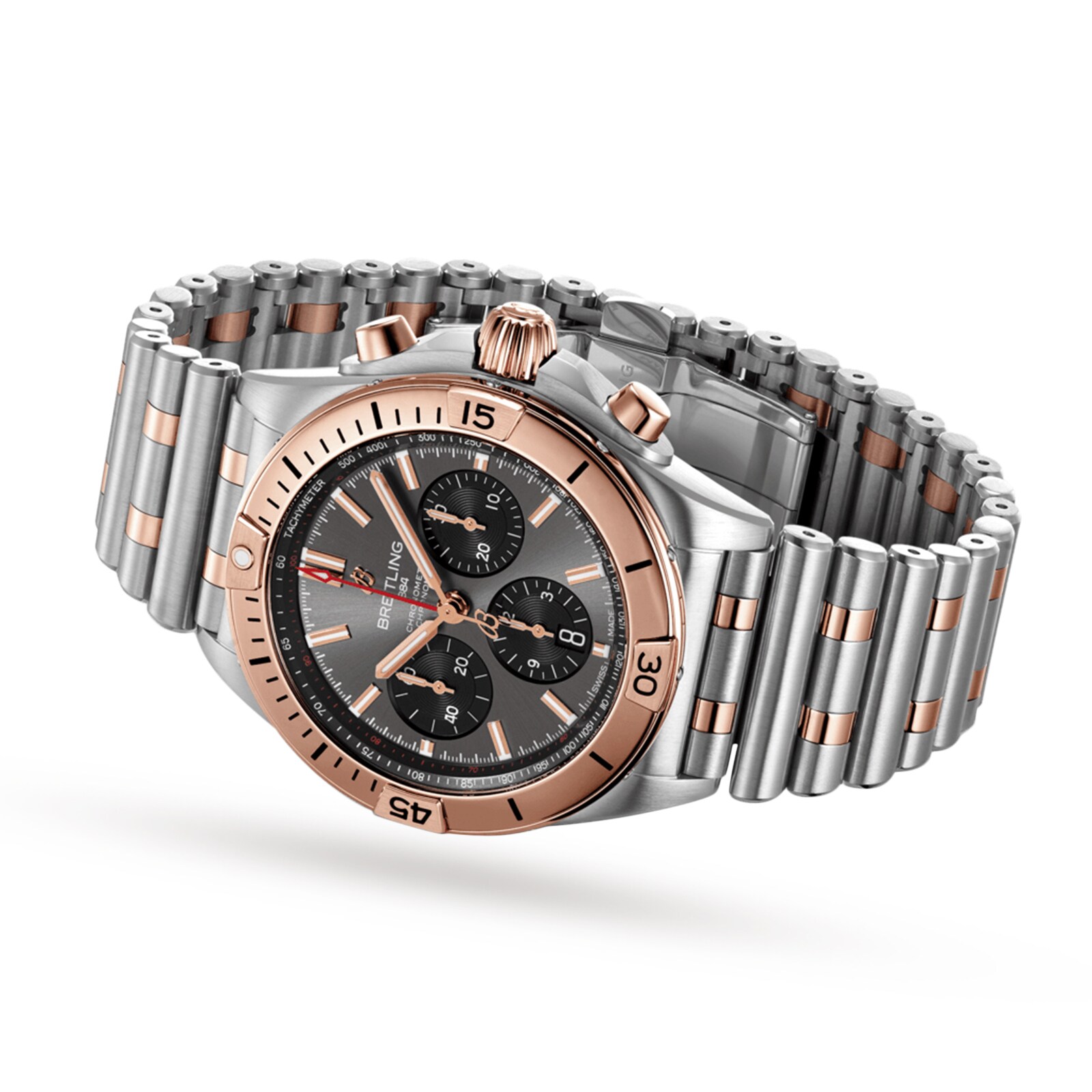 Replica Breitling Chronomat B01 42 Stainless Steel 18k Red Gold details UB0134101B1U1 2 Replica Breitling Chronomat B01 42 Stainless Steel 18k Red Gold details UB0134101B1U1