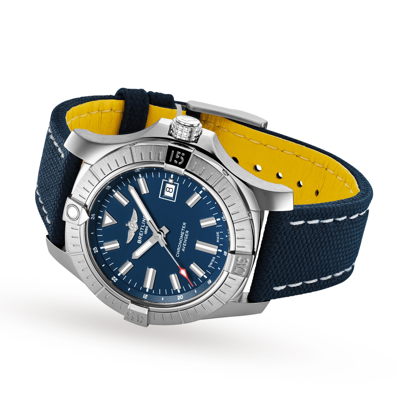 Replica Breitling Avenger Automatic 43 Stainless Steel Leather Strap details A17318101C1X2 2 Replica Breitling Avenger Automatic 43 Stainless Steel Leather Strap details A17318101C1X2