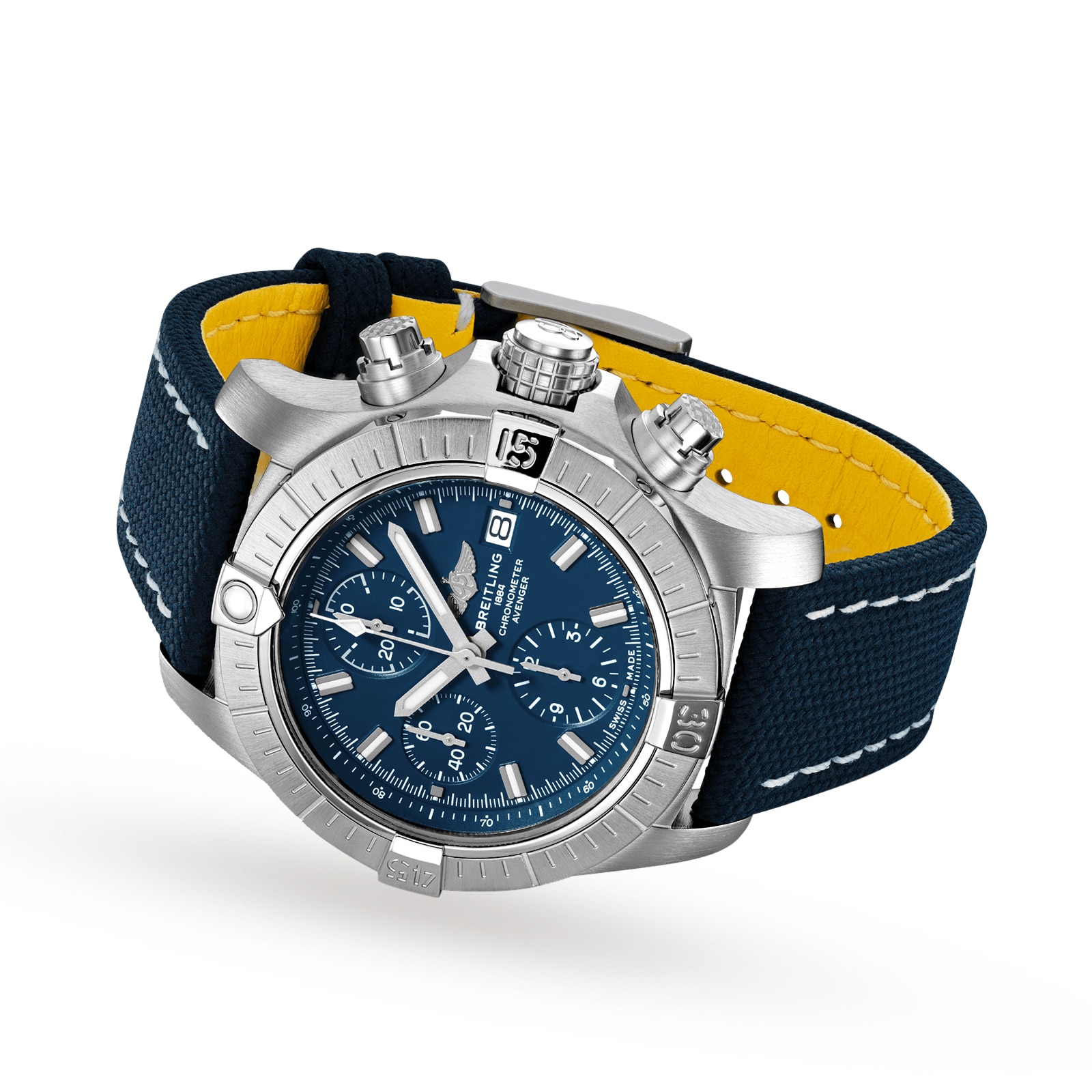 Replica Breitling Avenger Chronograph 43 Stainless Steel details A13385101C1X2