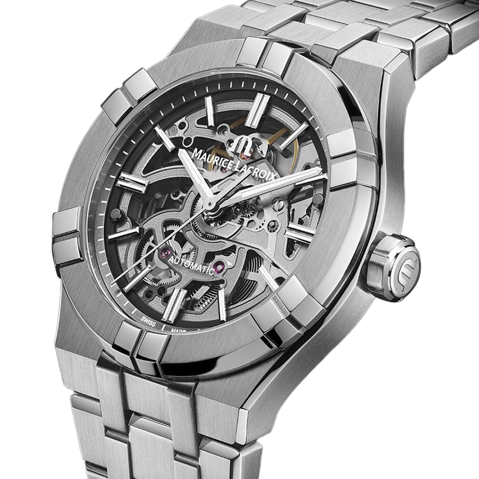 Replica Maurice Lacroix Aikon Automatic Skeleton 39mm Mens details AI6007-SS002-030-1