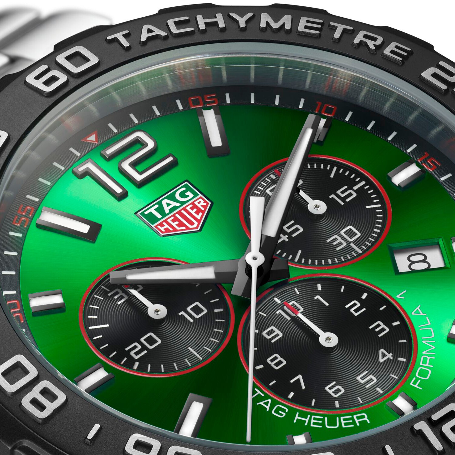 Replica TAG Heuer Formula 1 Quartz Chronograph 200M 43mm Mens details Green CAZ101AP.BA0842