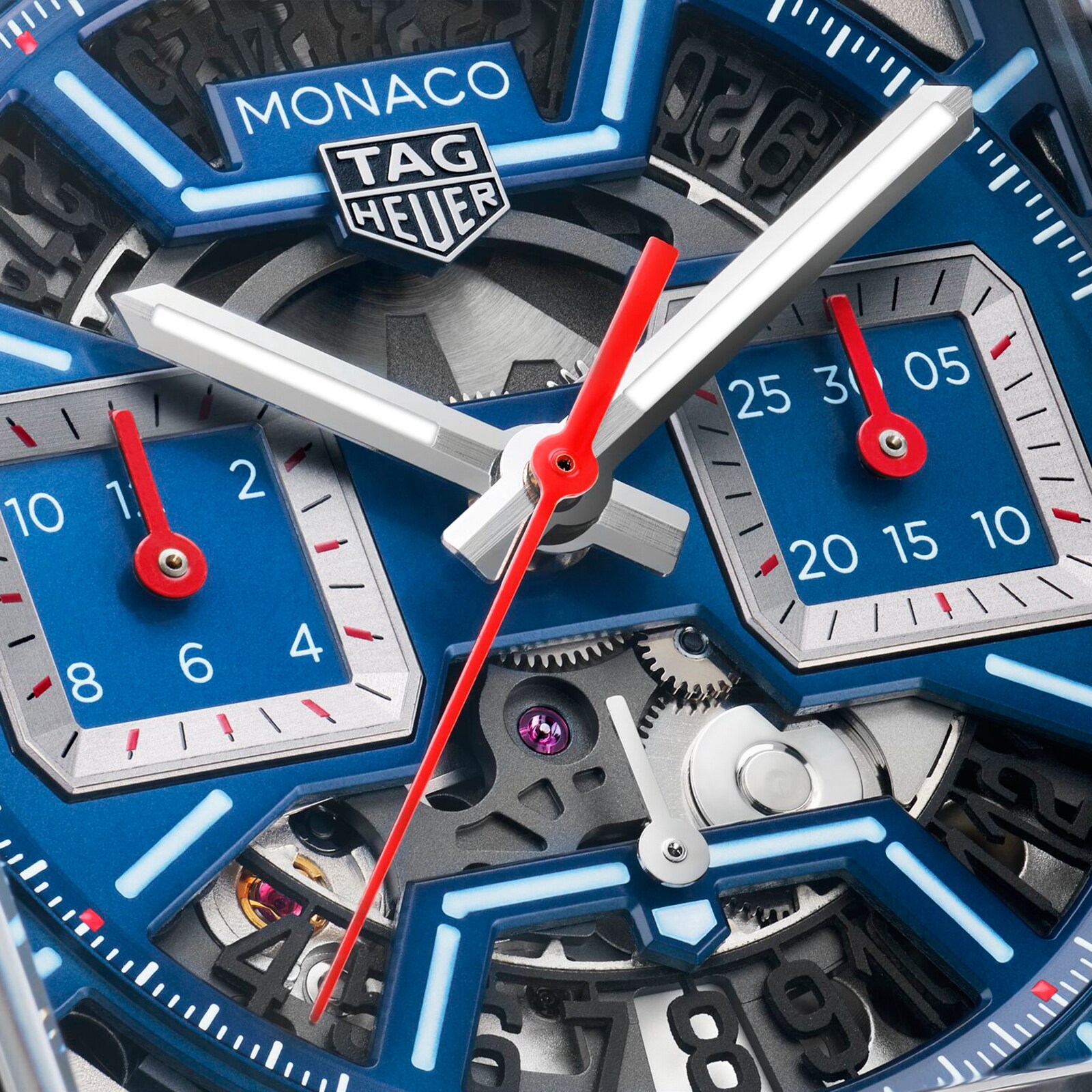 Replica TAG Heuer Monaco Chronograph 39mm Mens details Titanium Blue CBL2182.FT6235