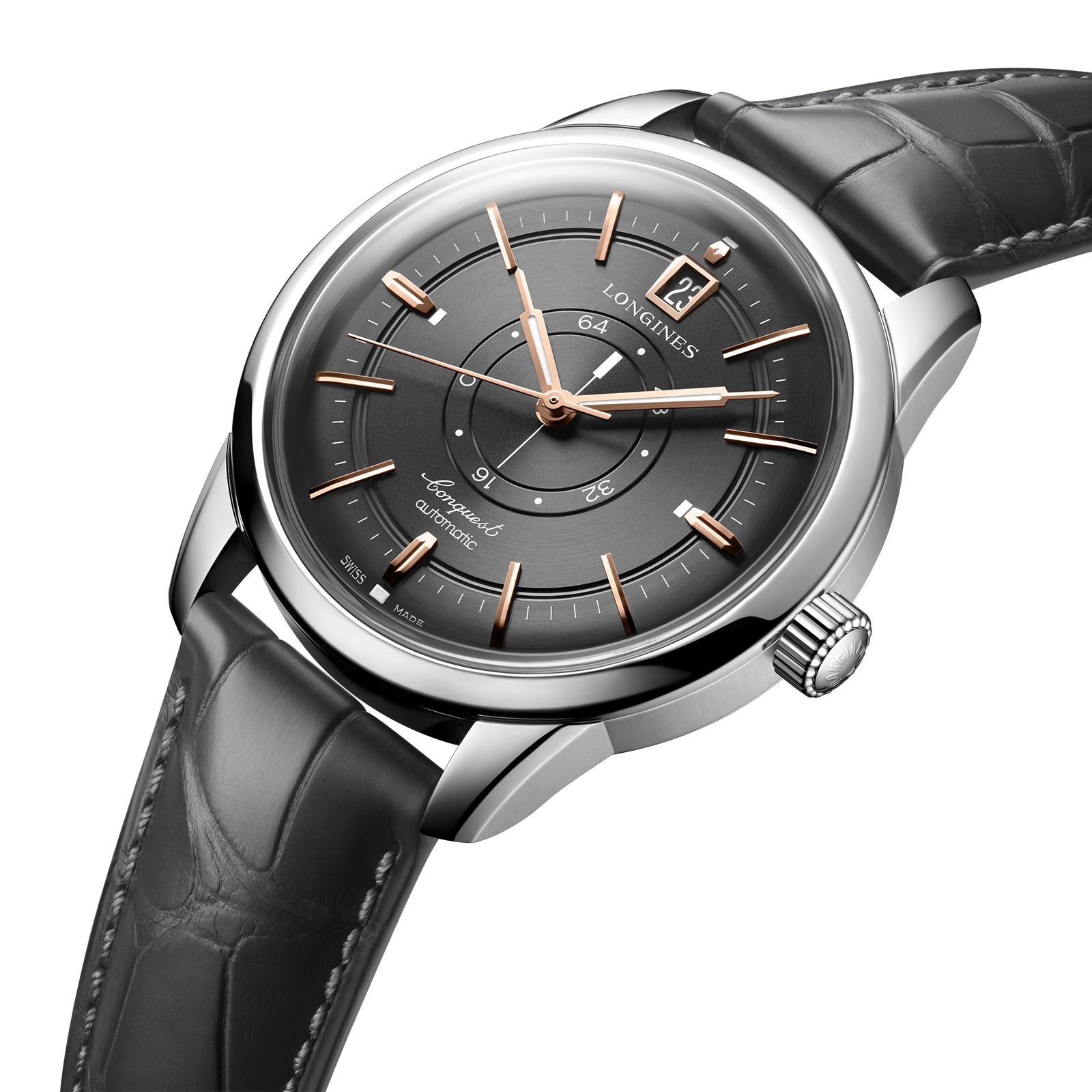 Replica Longines Conquest Heritage Central Power Reserve 38mm Mens details Grey L16484622