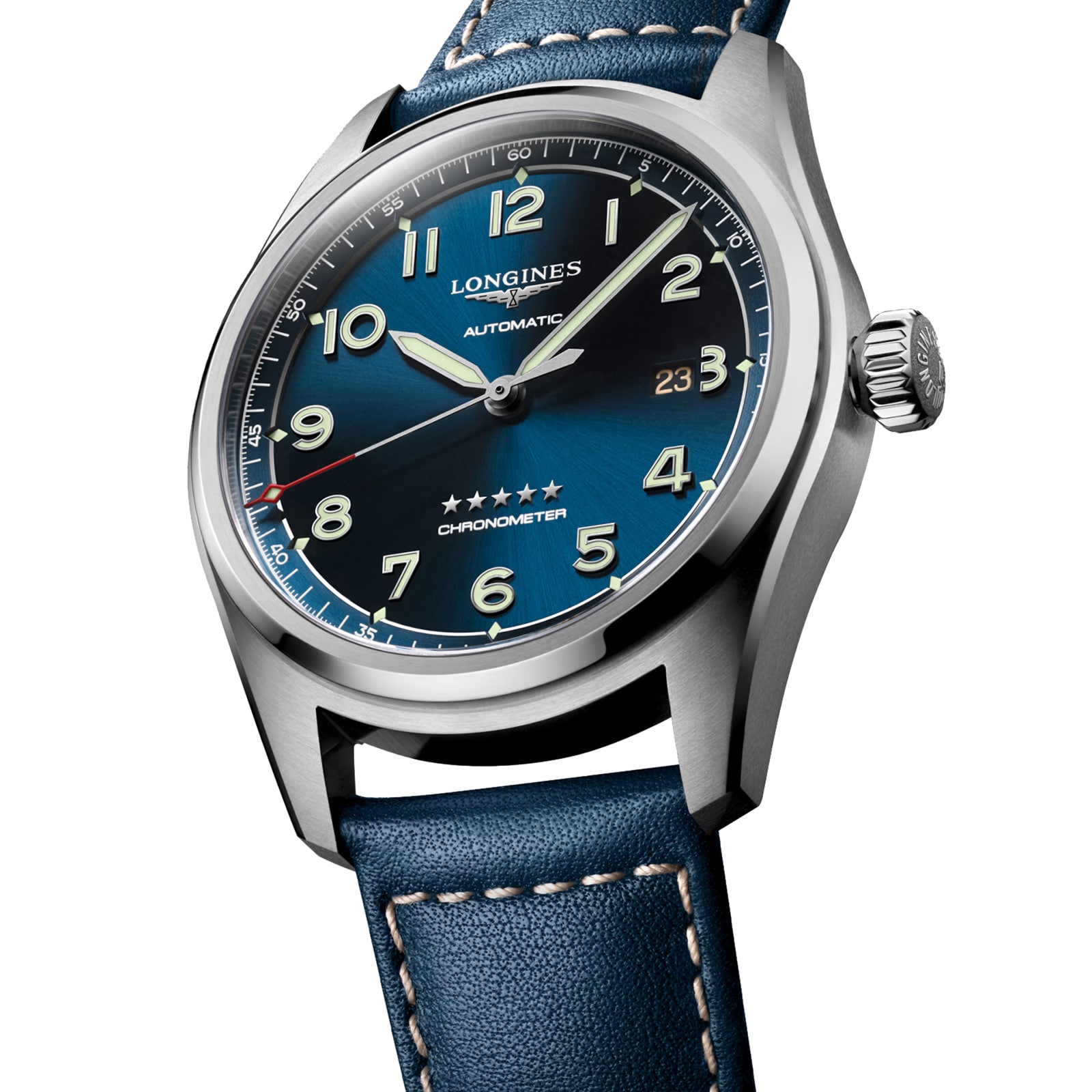 Replica Longines Spirit Avigation 42mm Mens details Blue L38114930