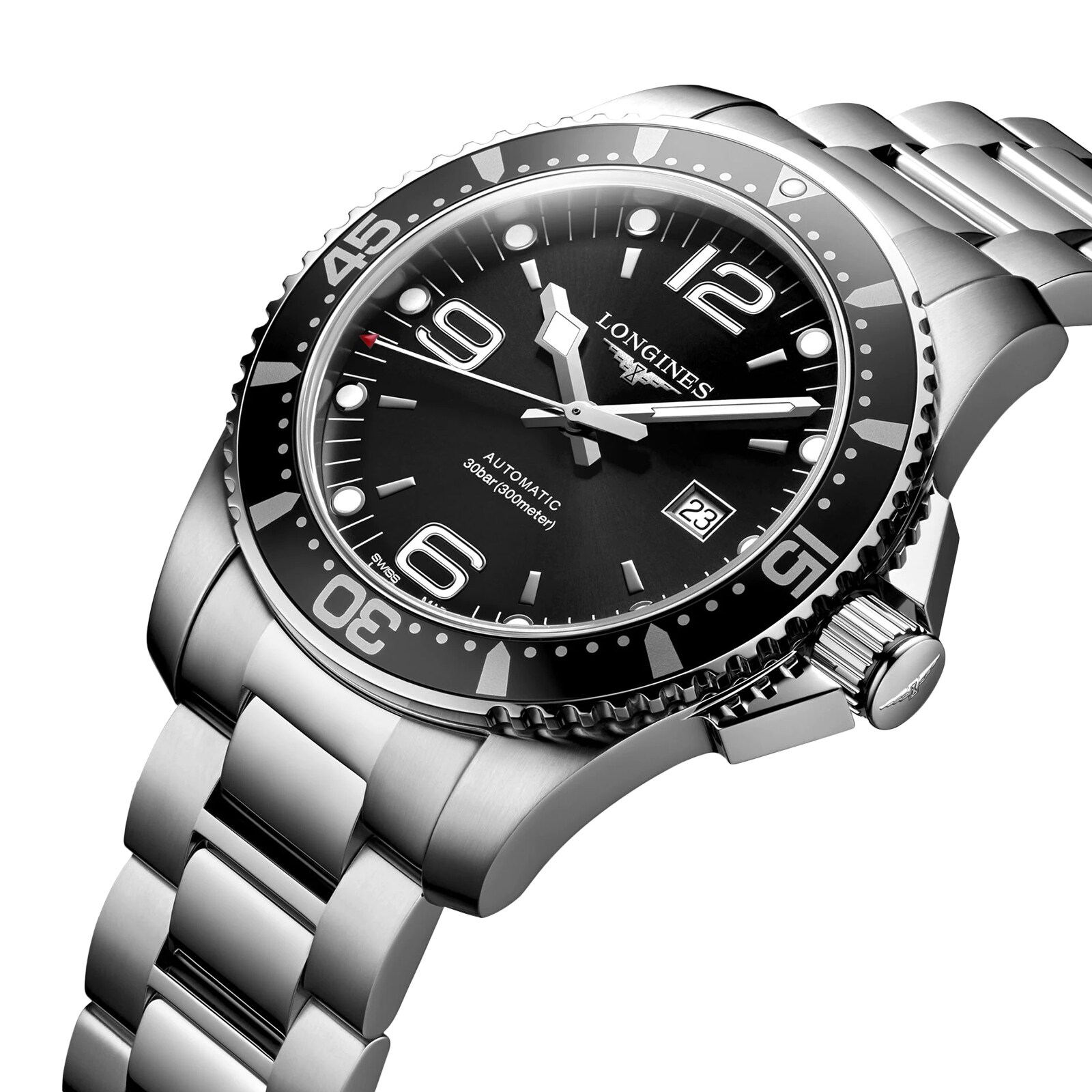 Replica Longines HydroConquest 44mm Mens details Black L38414566