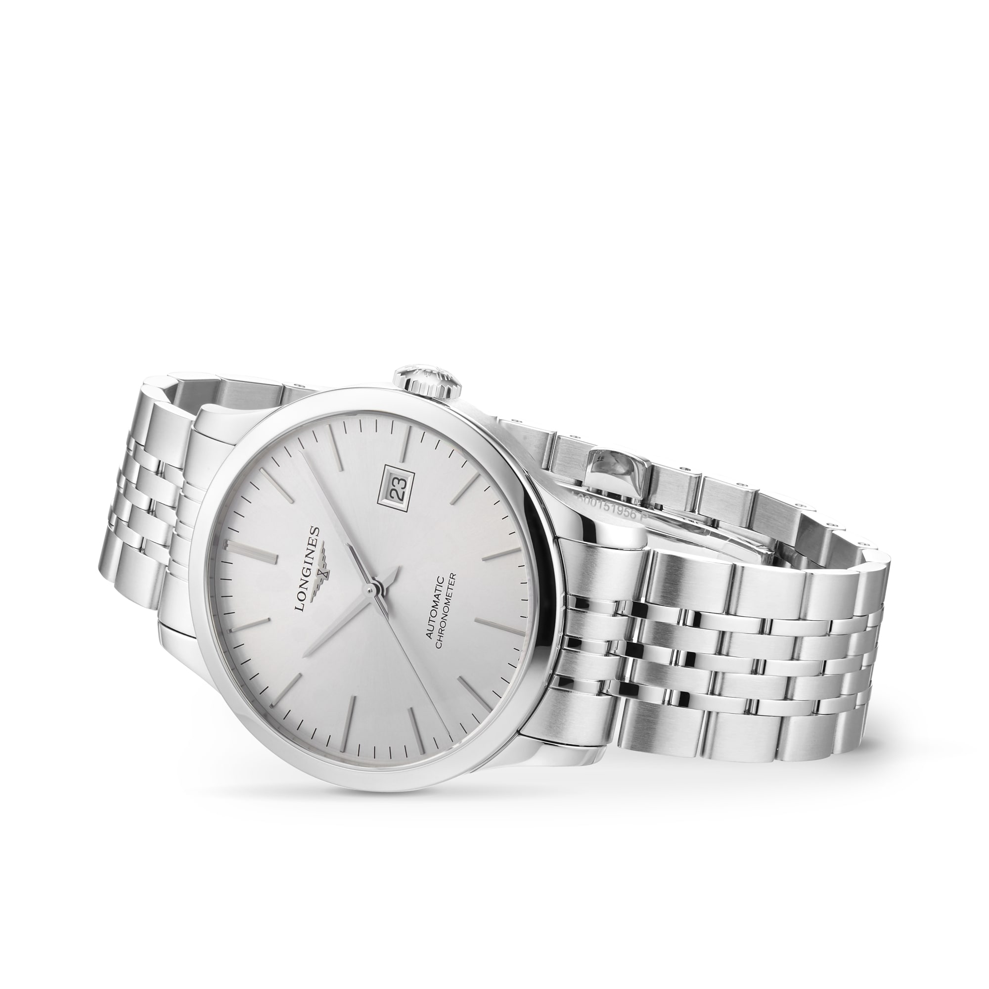 Replica Longines Record 40mm Mens details Sunray Silver L28214726