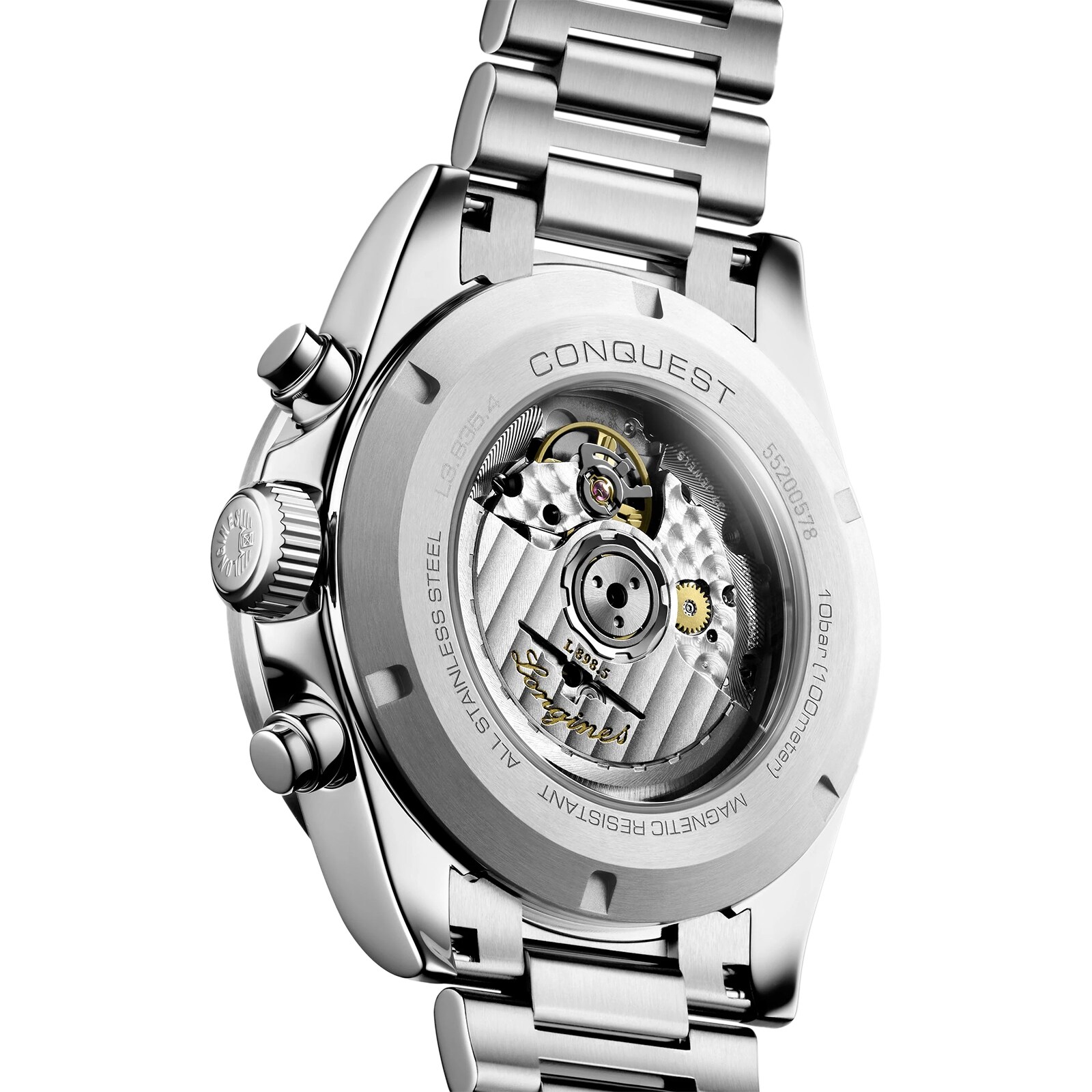 Replica Longines Conquest Chronograph 42mm Mens details Black L38354526