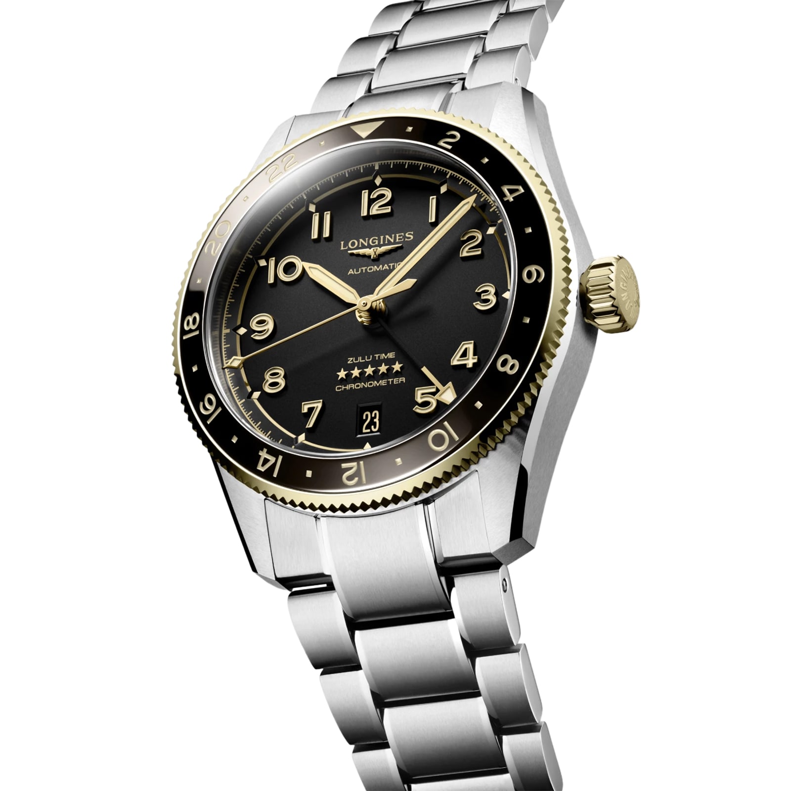 Replica Longines Spirit Zulu Time 39mm Mens details Black Stainless Steel L38025536 2 Replica Longines Spirit Zulu Time 39mm Mens details Black Stainless Steel L38025536