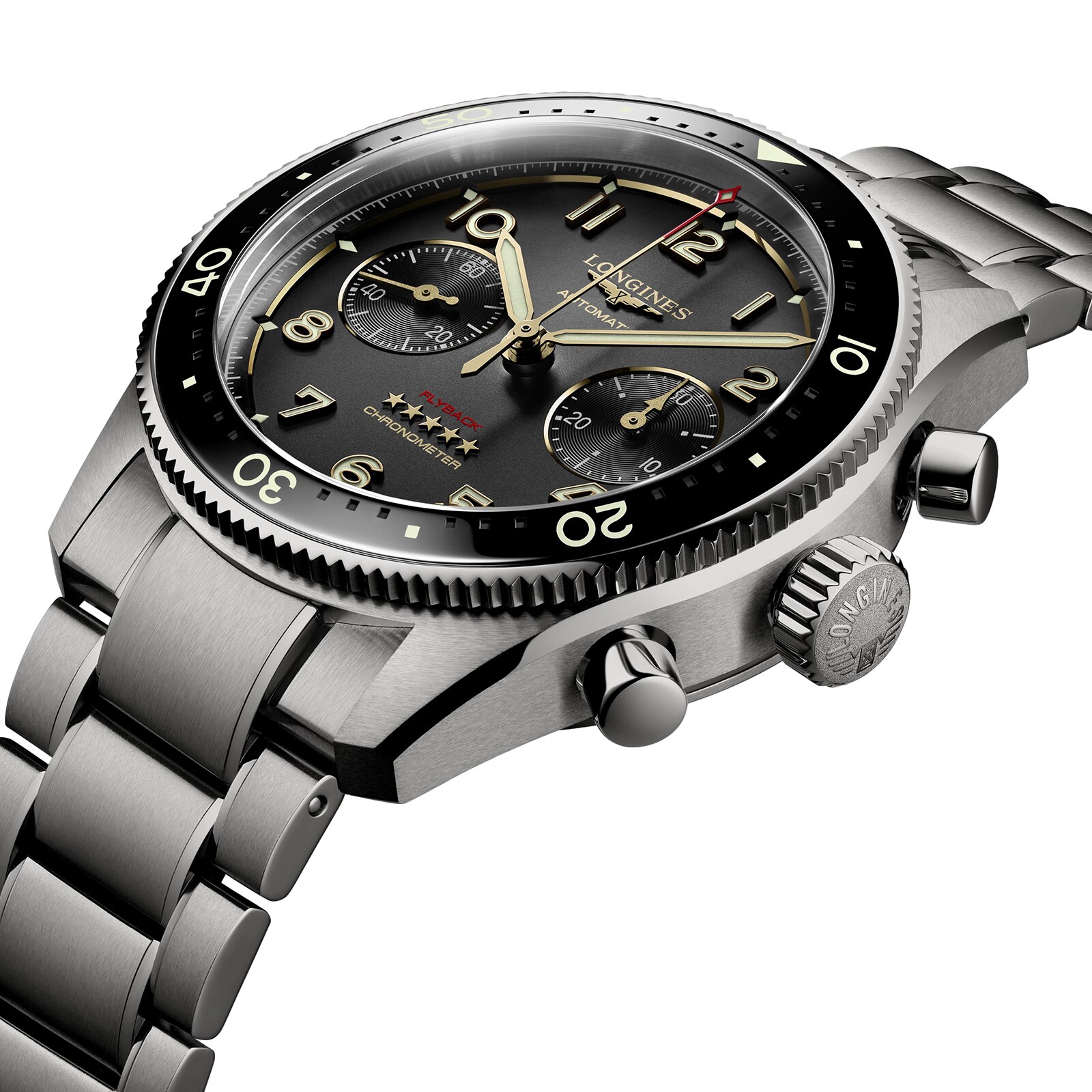 Replica Longines Spirit Flyback Titanium 42mm Mens details Grey L38211536