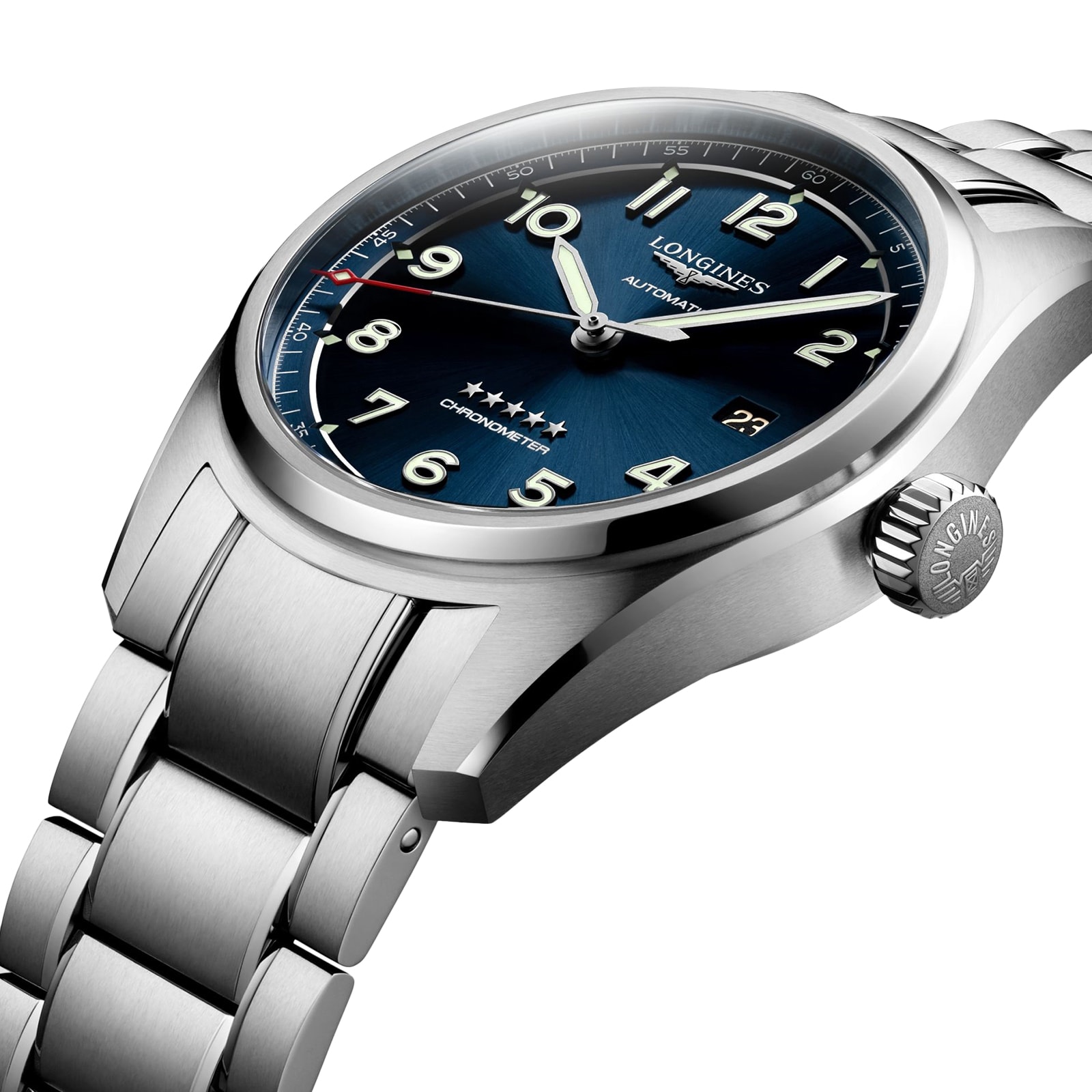 Replica Longines Spirit 40mm Mens details Sunray Blue L38104936 2 Replica Longines Spirit 40mm Mens details Sunray Blue L38104936