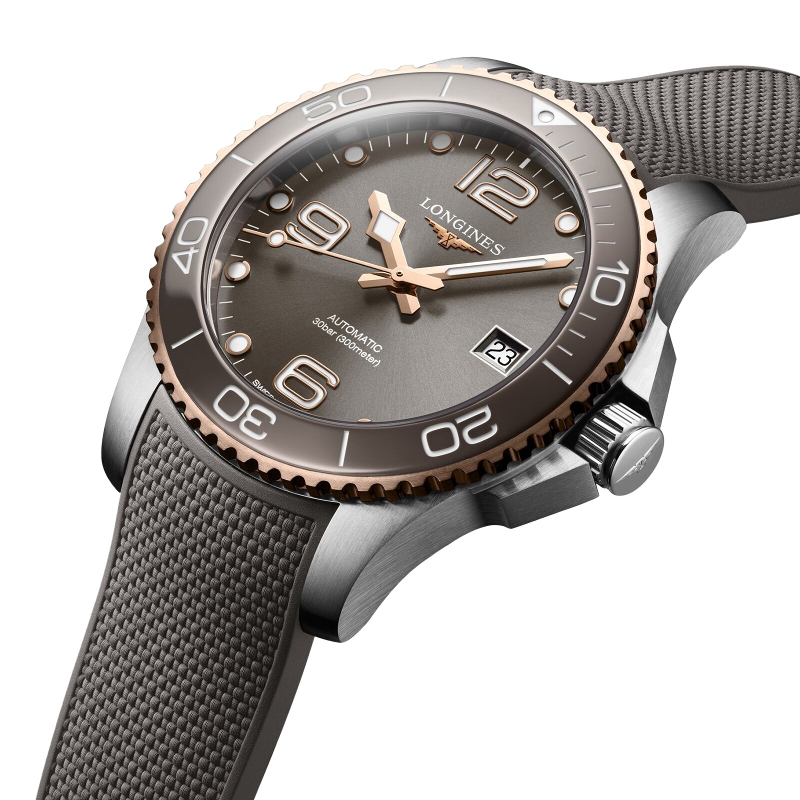 Replica Longines HydroConquest 39mm Mens details Grey L37803789
