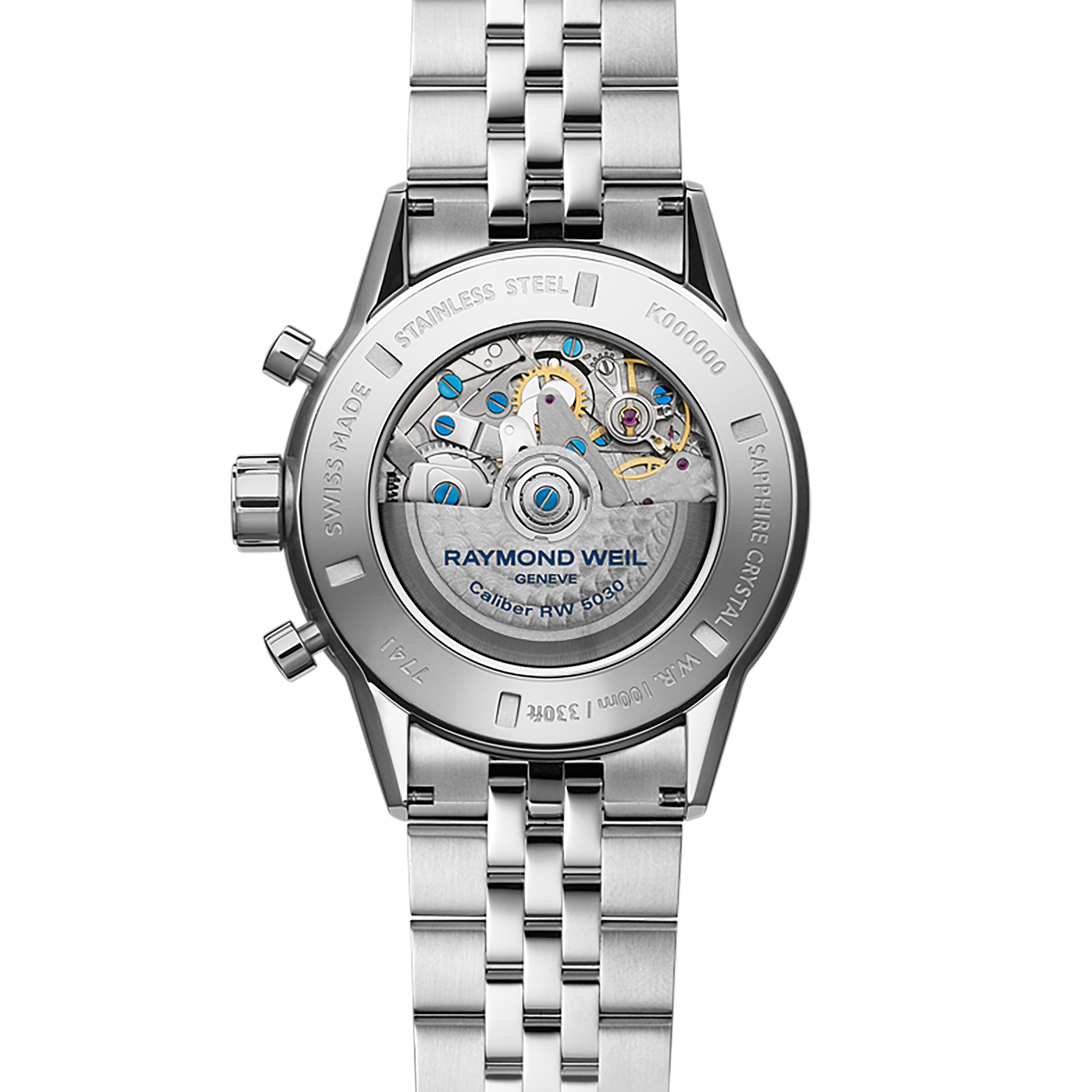 Replica Raymond Weil Freelancer 43.5mm Mens details White 7741-ST1-30021