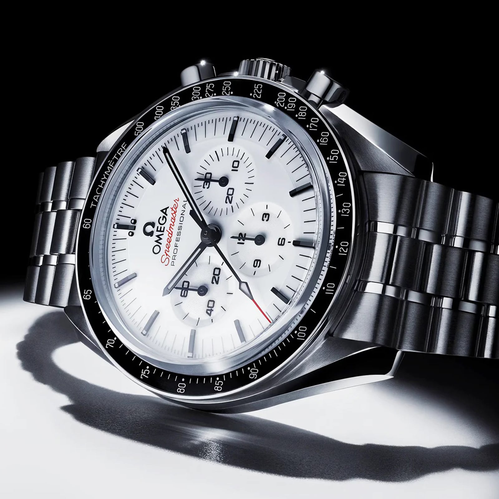 Replica Omega Speedmaster Moonwatch Professional 42mm Mens details White O31030425004001