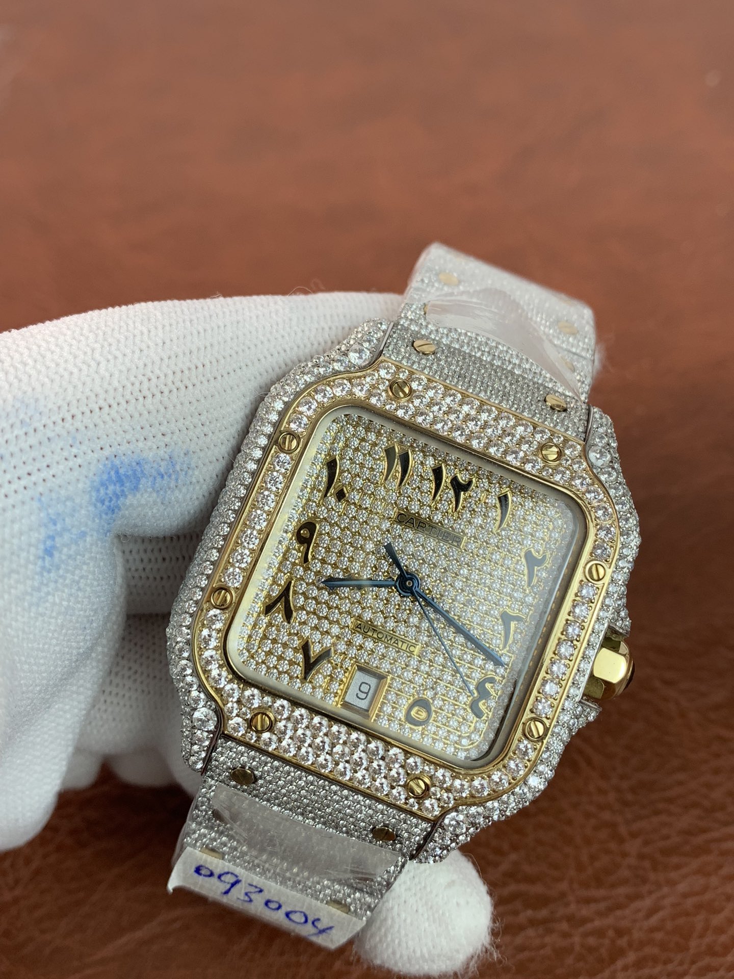 Replica Cartier Men Santos De Cartier WSSA0009 ICED Two Tone