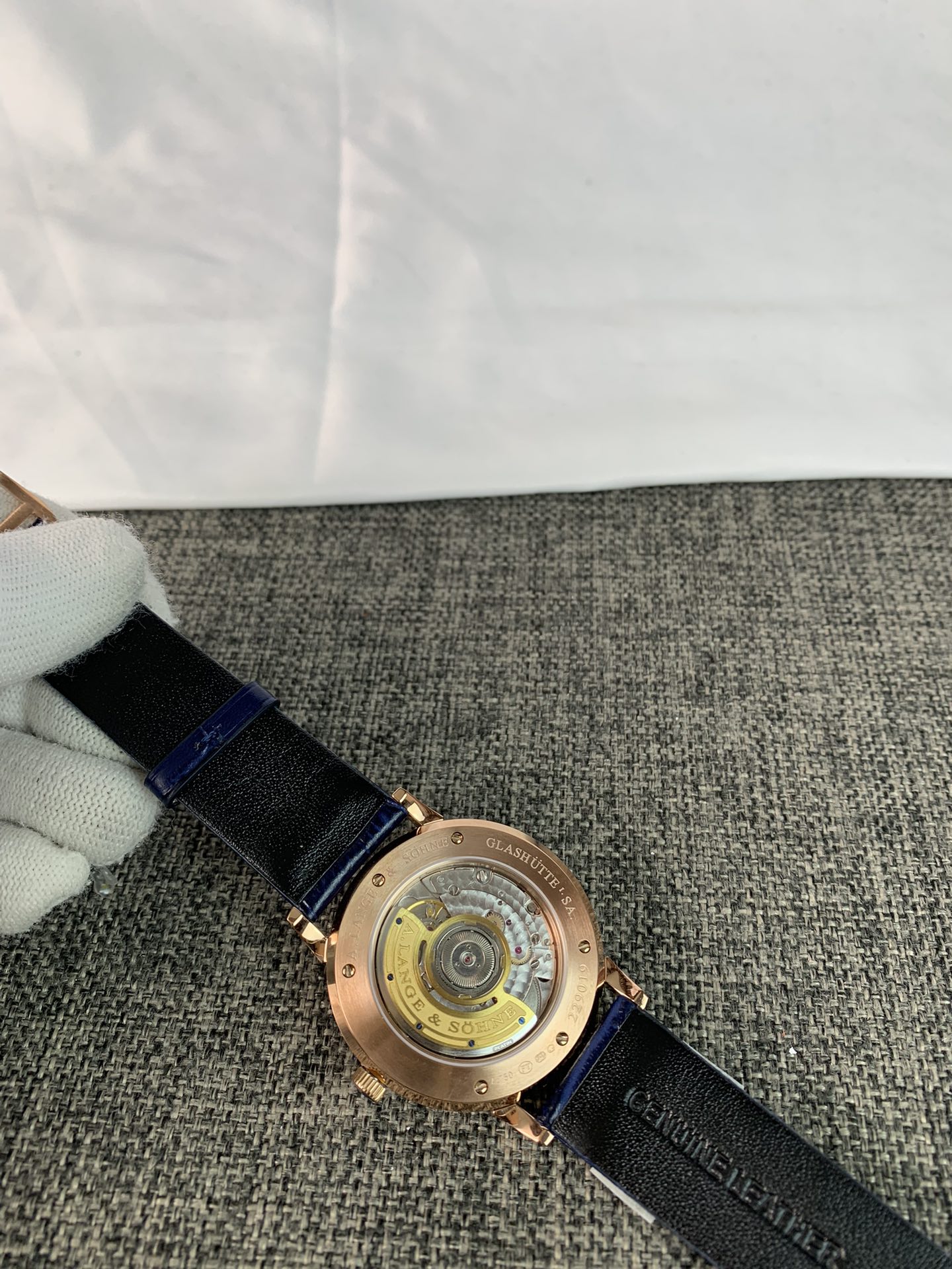 Replica A. Lange & Sohne Mens Saxonia Thin Pink Gold 211.088