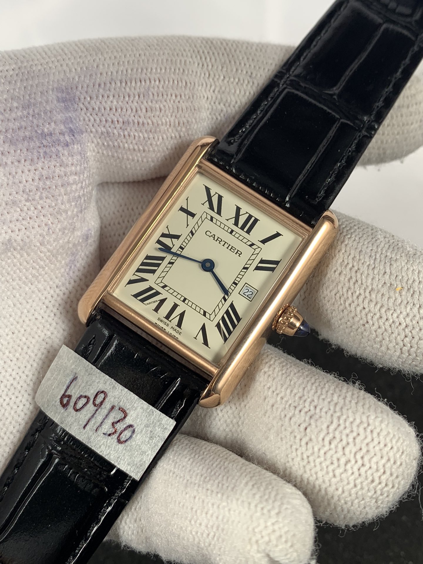 Replica Cartier Men Tank Rose Gold