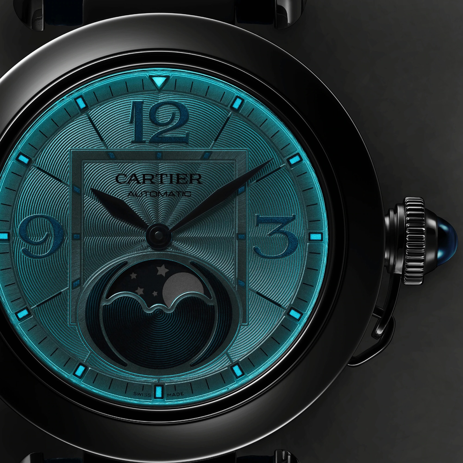Replica Cartier Pasha De Cartier details 41mm Automatic Movement Steel Interchangeable Leather Straps WSPA0030 3 Replica Cartier Pasha De Cartier details 41mm Automatic Movement Steel Interchangeable Leather Straps WSPA0030