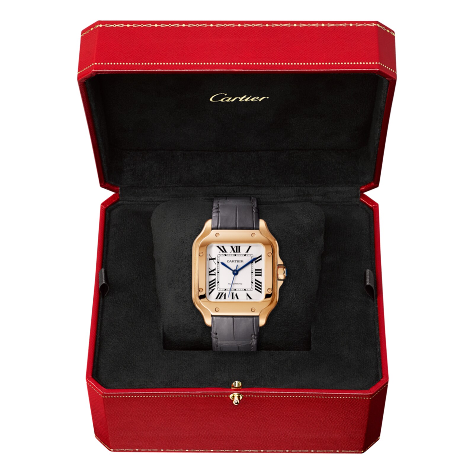 Replica Cartier Santos De Cartier details Medium Model Automatic Movement Rose Gold 2 Interchangeable Leather Bracelets WGSA0028 3 Replica Cartier Santos De Cartier details Medium Model Automatic Movement Rose Gold 2 Interchangeable Leather Bracelets WGSA0028