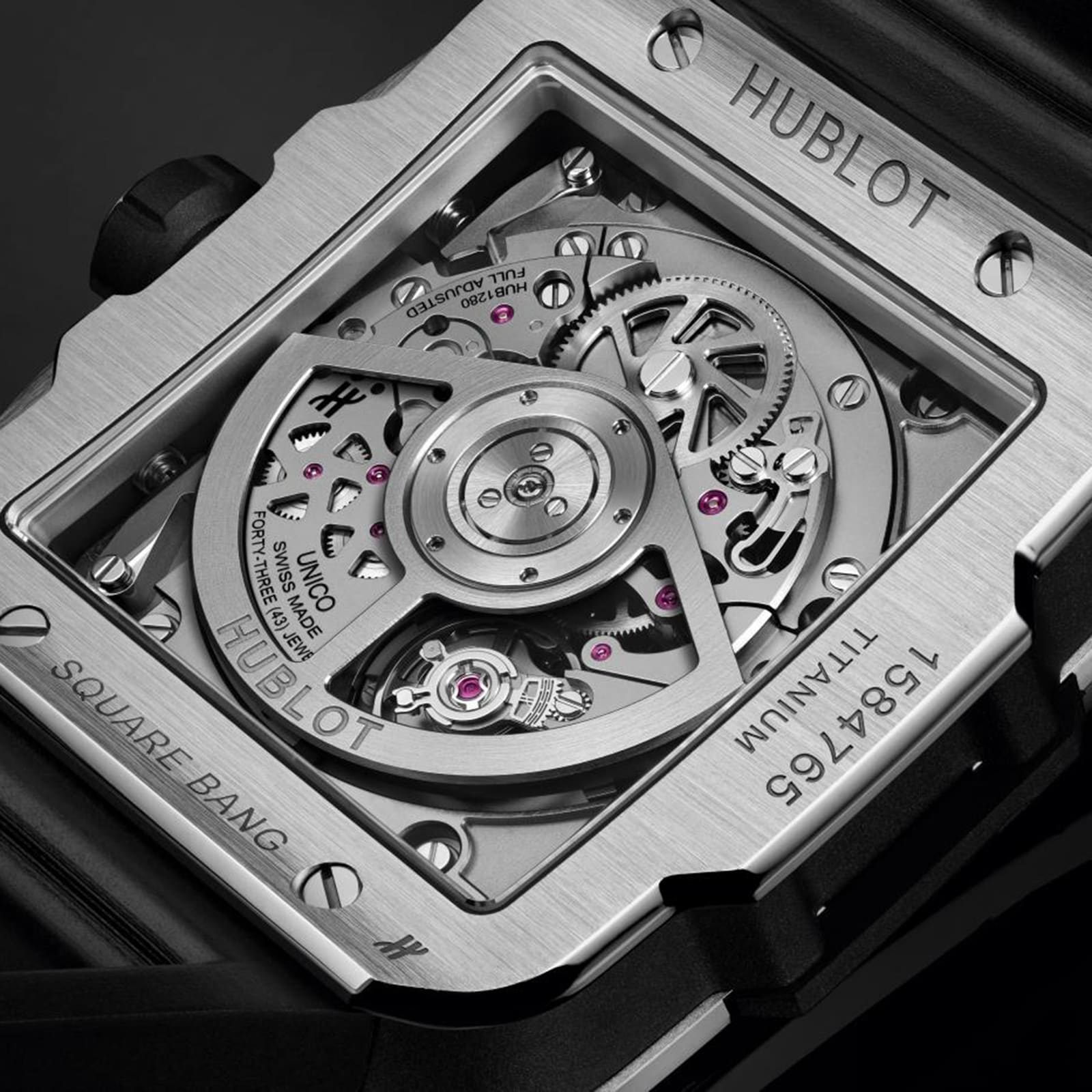 Replica Hublot Square Bang Unico Titanitum 42mm Mens details 821.NX.0170.RX 3 Replica Hublot Square Bang Unico Titanitum 42mm Mens details 821.NX.0170.RX