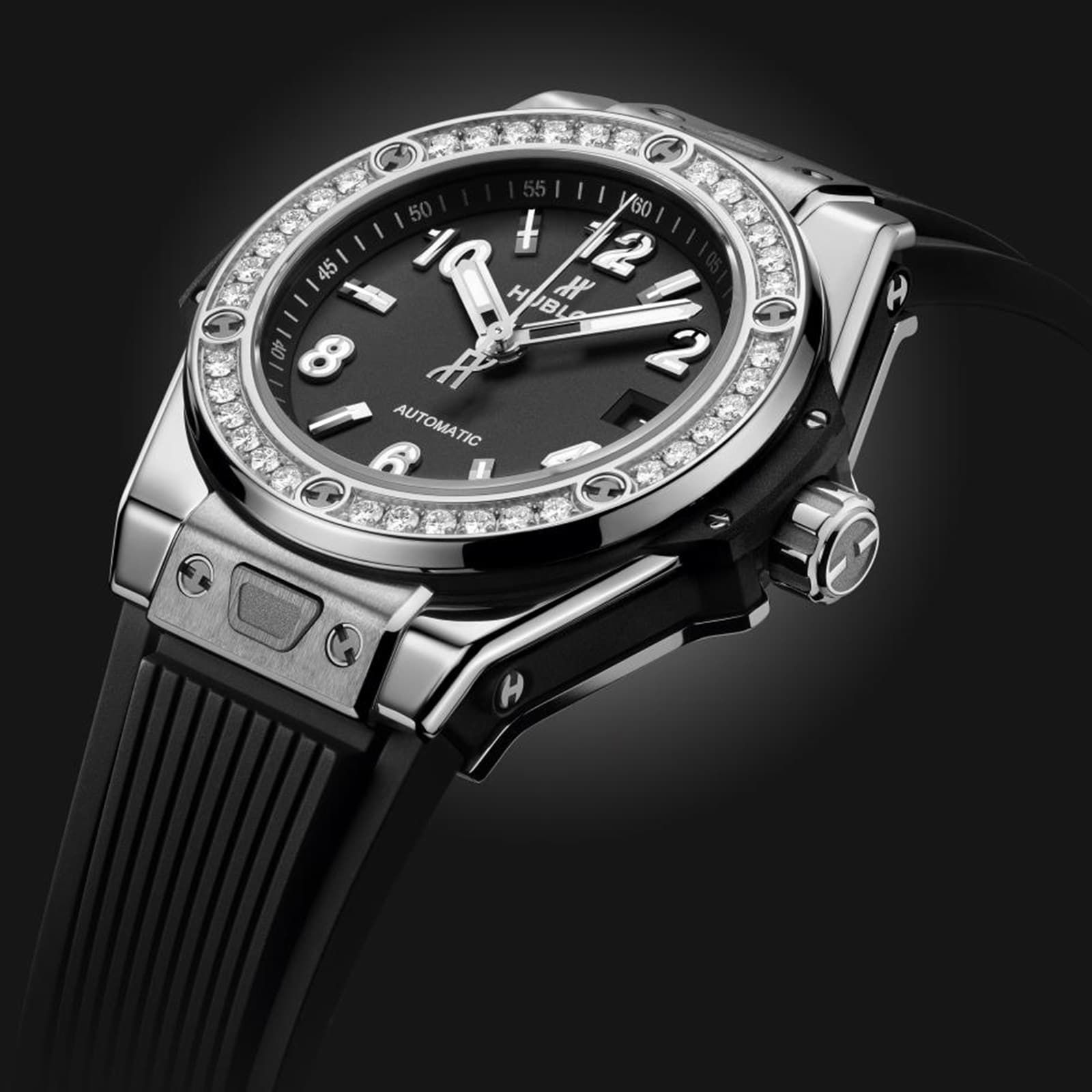 Replica Hublot Big Bang One Click Steel Diamonds 33mm details 485.SX.1170.RX.1204 3 Replica Hublot Big Bang One Click Steel Diamonds 33mm details 485.SX.1170.RX.1204