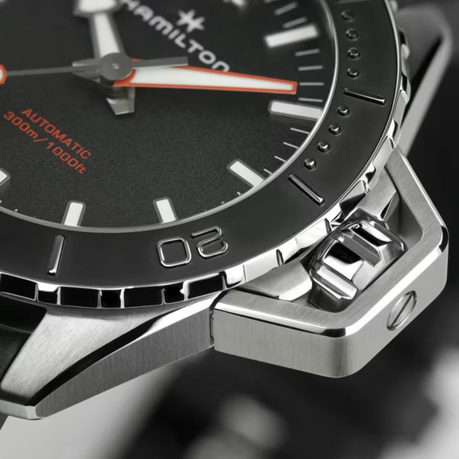 Replica Hamilton Khakhi Navy Frogman 46mm Auto Mens details Black H77825330 3 Replica Hamilton Khakhi Navy Frogman 46mm Auto Mens details Black H77825330