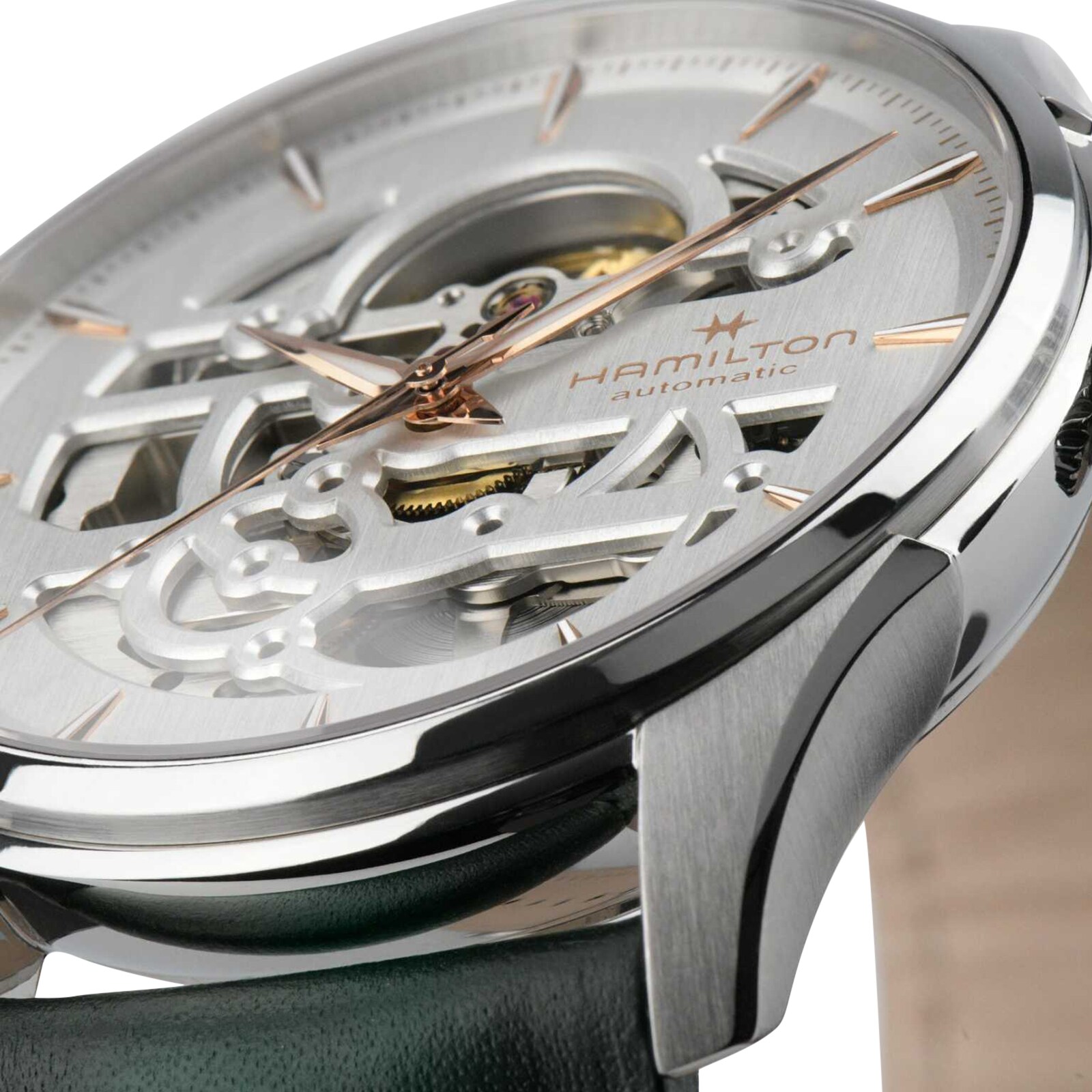 Replica Hamilton Jazzmaster Skeleton 40mm Mens details White H42535810