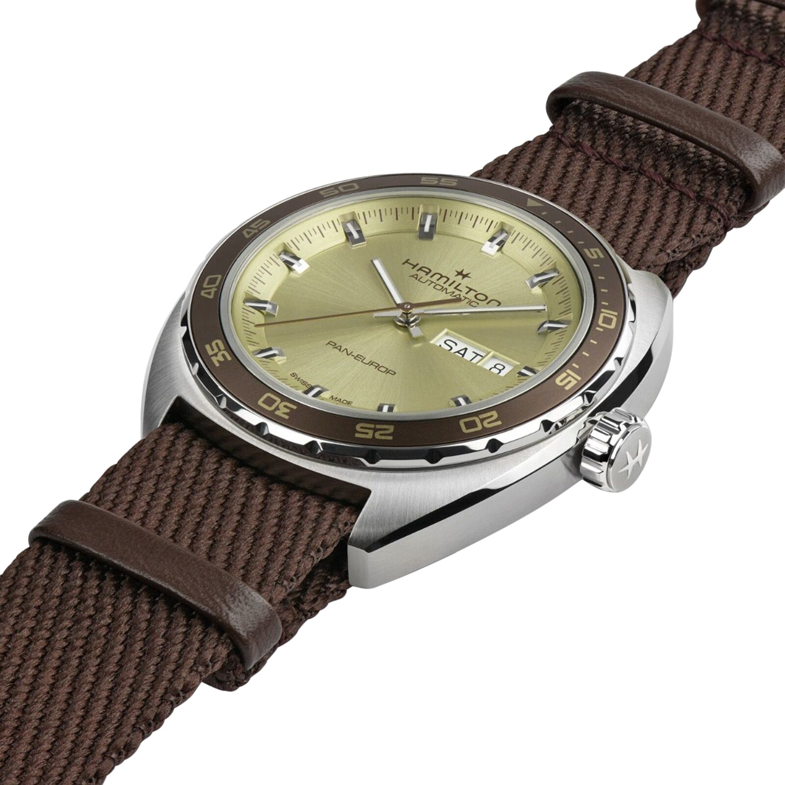 Replica Hamilton American Classic Pan Europ Day Date Automatic 42mm Mens details Green H35445860 3 Replica Hamilton American Classic Pan Europ Day Date Automatic 42mm Mens details Green H35445860