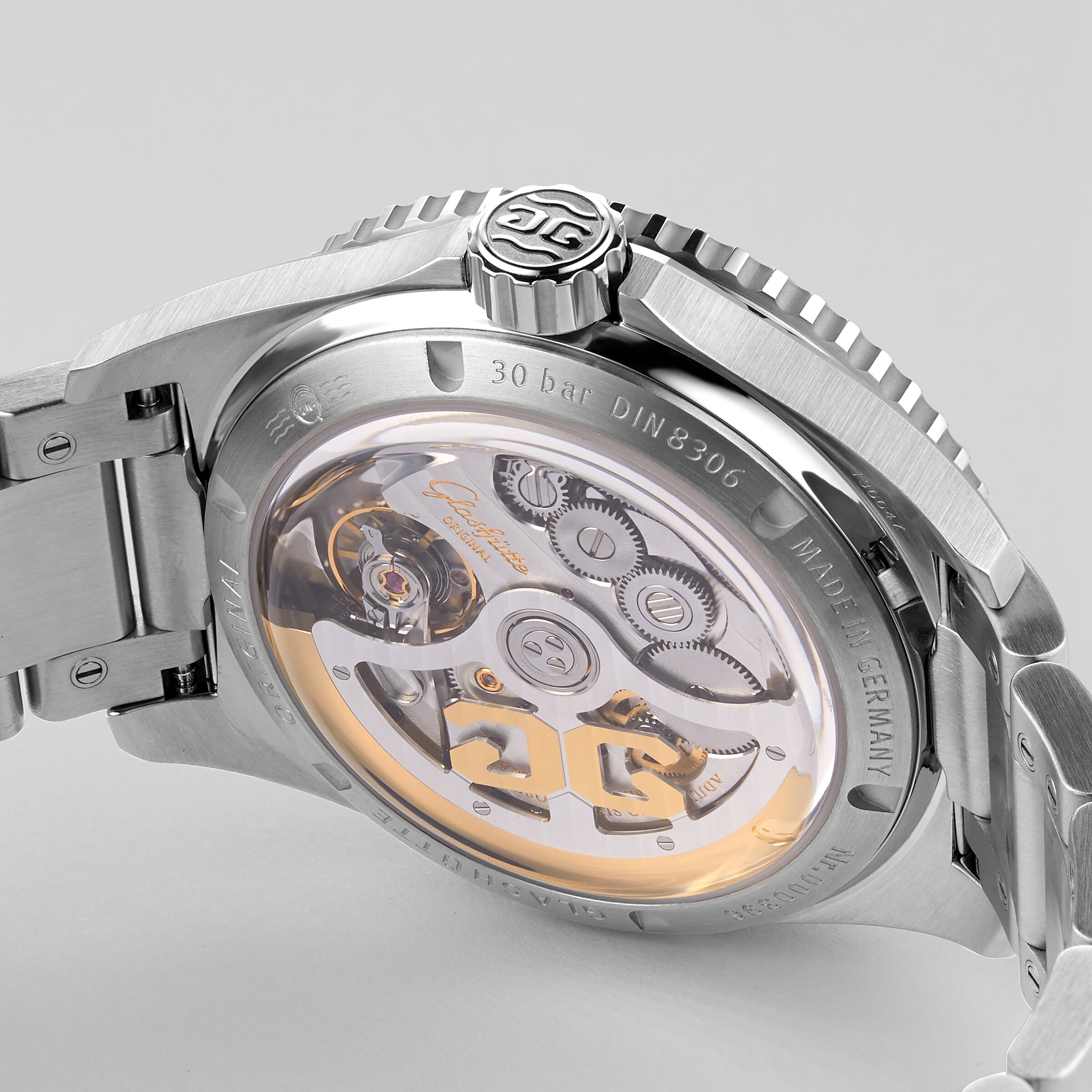 Replica Glashutte Original SeaQ Panorama Date 43.2mm Mens details Blue 1-36-13-02-81-70