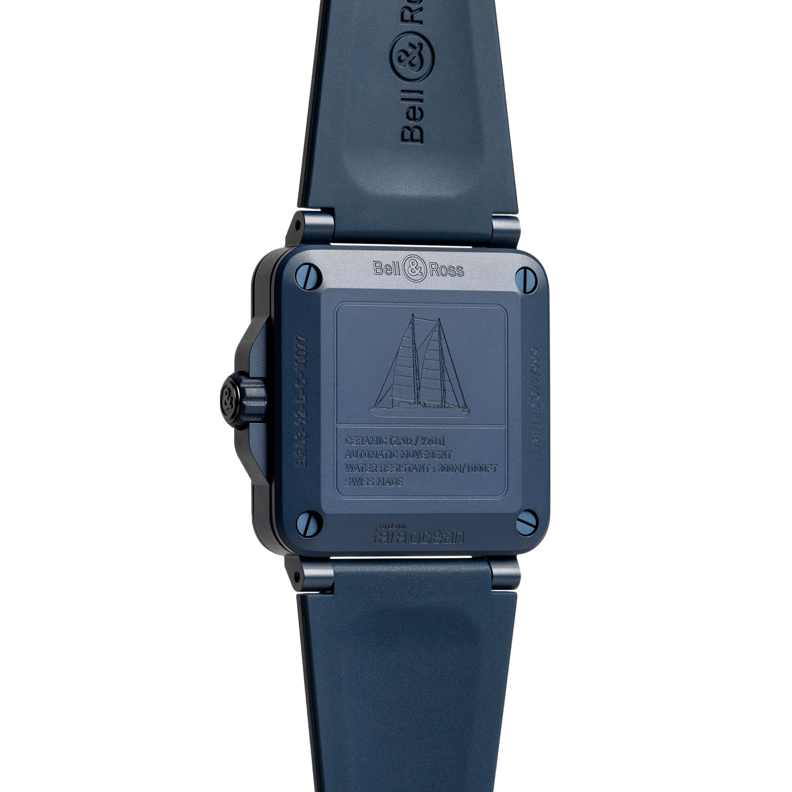 Replica Bell & Ross BR 03-92 Diver Tara 42mm Limited Edition Mens details Blue BR0392-D-TR-CE/SRB