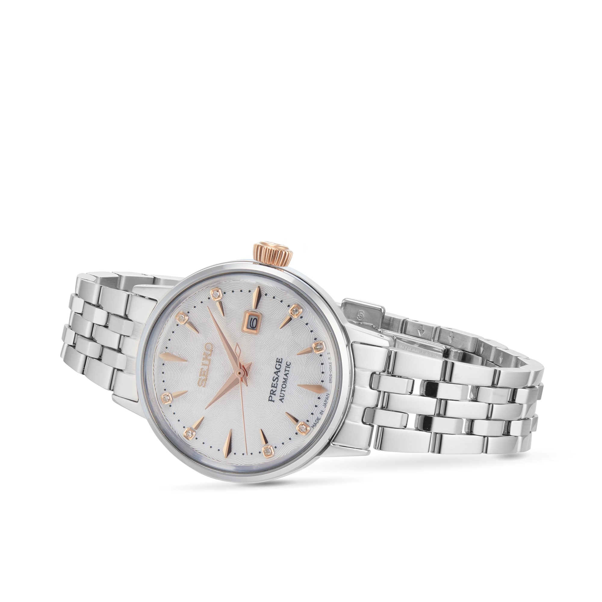 Replica Seiko Presage Cocktail Time 'Clover Club' Diamond Twist Ladies details SRE009J1