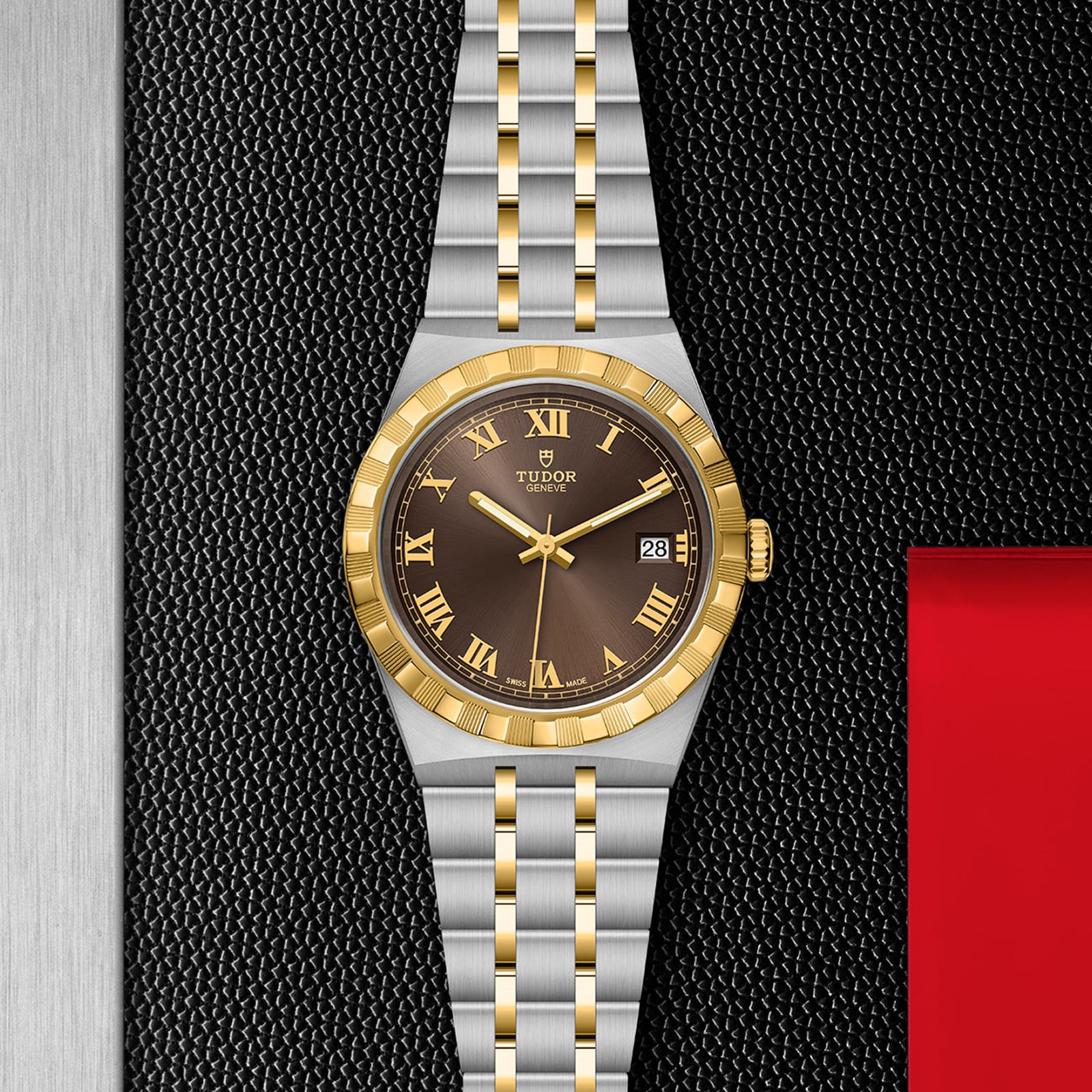 Replica Tudor Royal S G 38mm Steel Case Chocolate Brown Dial M28503-0007
