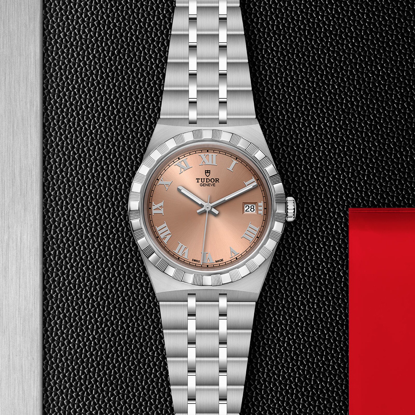 Replica Tudor Royal 38mm Steel Case Salmon Dial M28500-0007