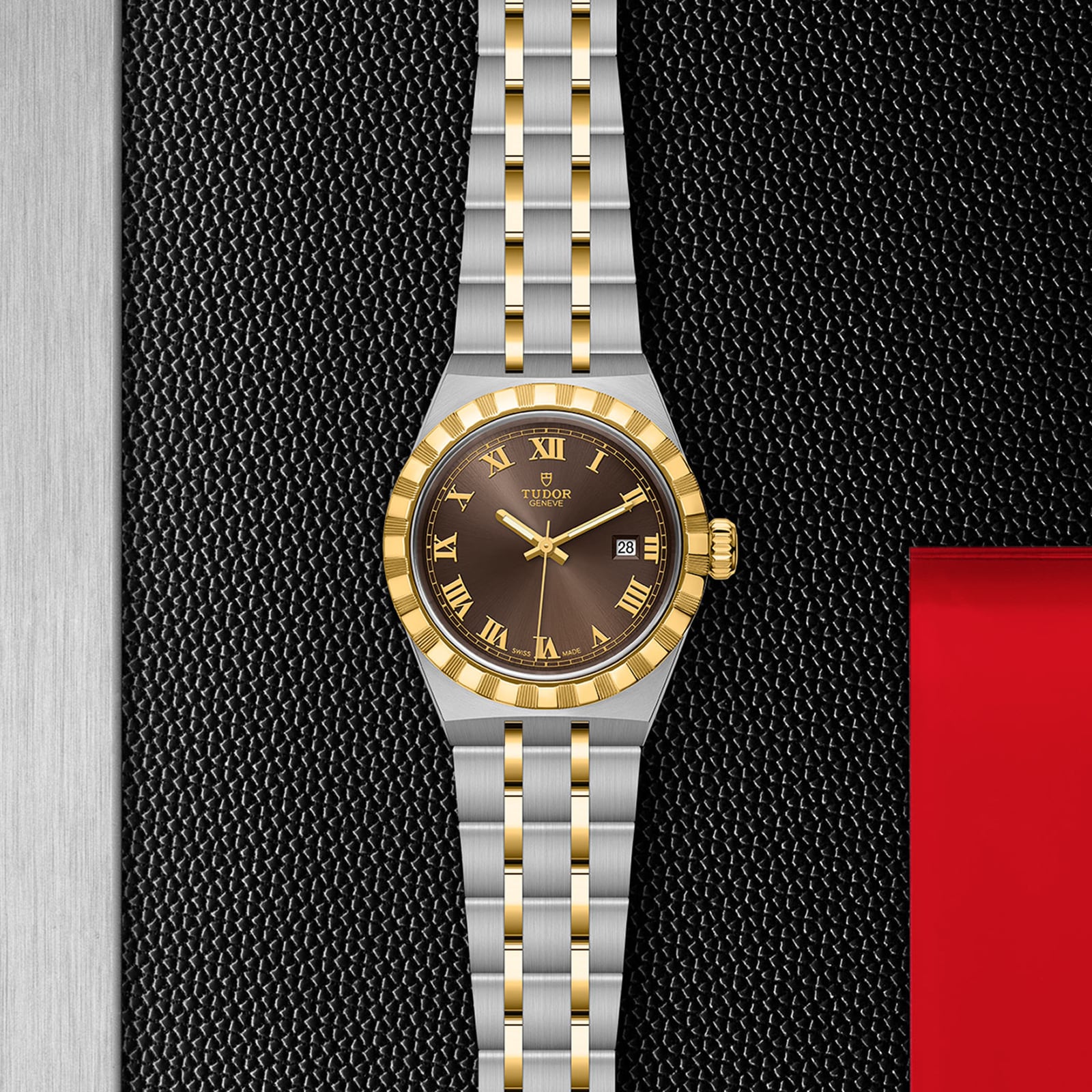 Replica Tudor Royal S G 28mm Steel Case Chocolate Brown Dial M28303-0008