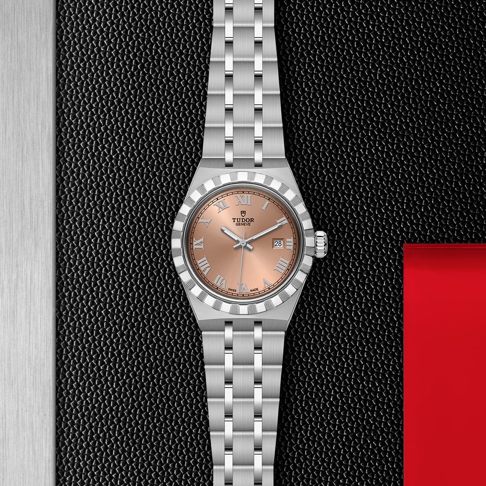 Replica Tudor Royal 28mm Steel Case Salmon Dial M28300-0008