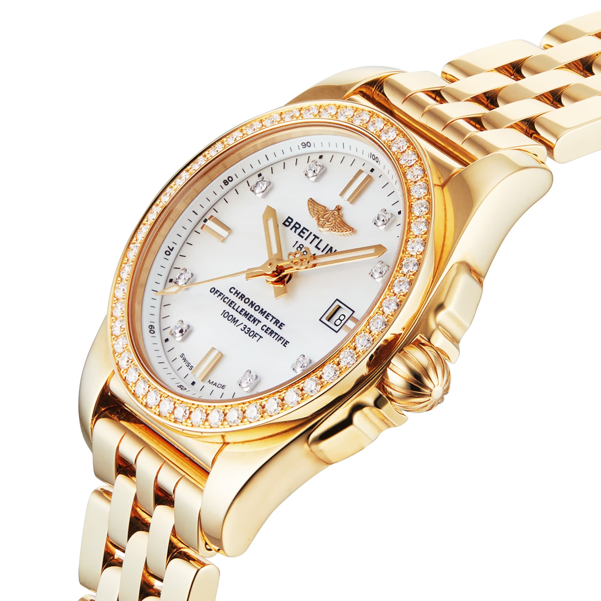 Replica Breitling Galactic 18ct Rose Gold Quartz Ladies details H7234853/A792