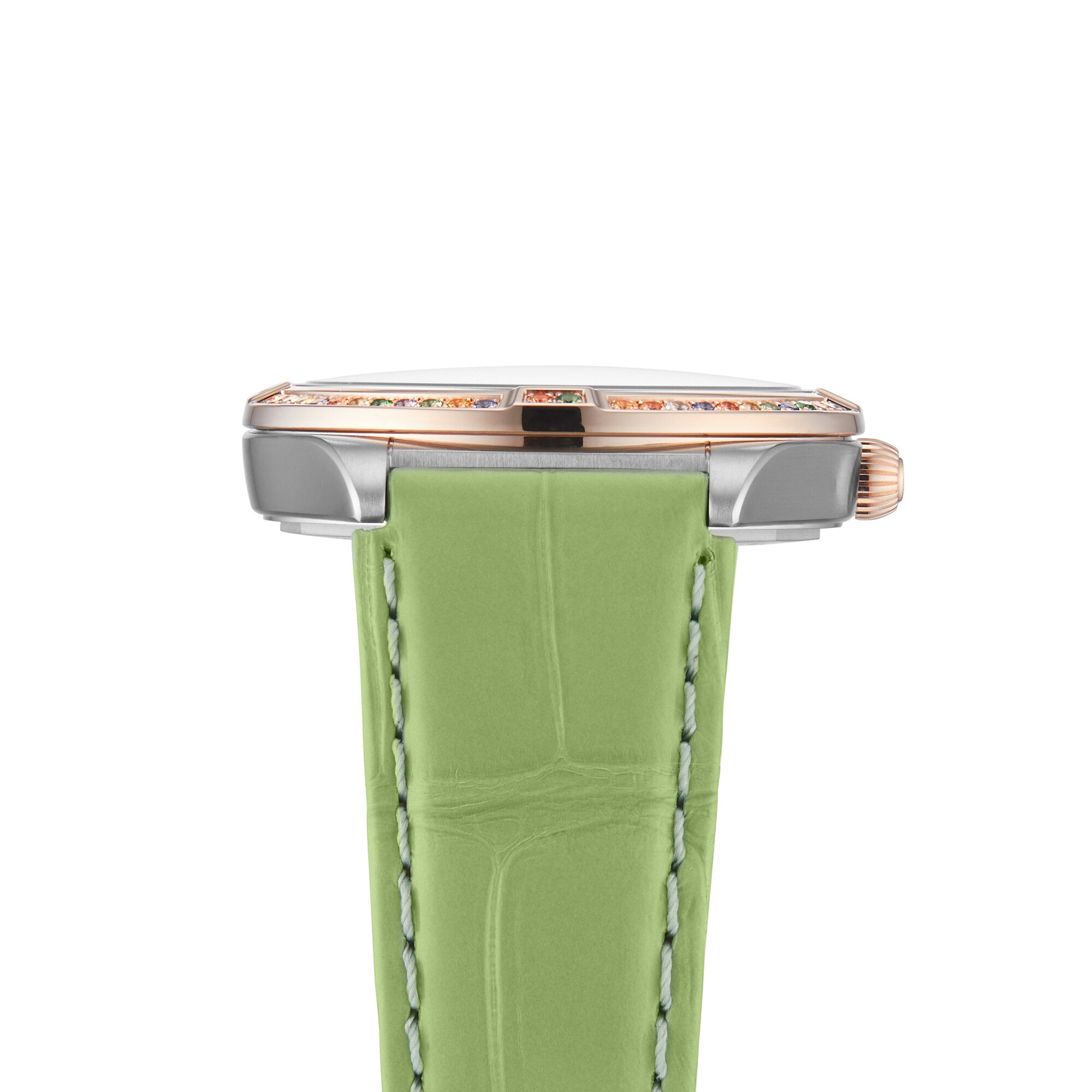 Replica Breitling Chronomat Automatic 36 South Sea Green Leather Strap Ladies details U10380611L1P1