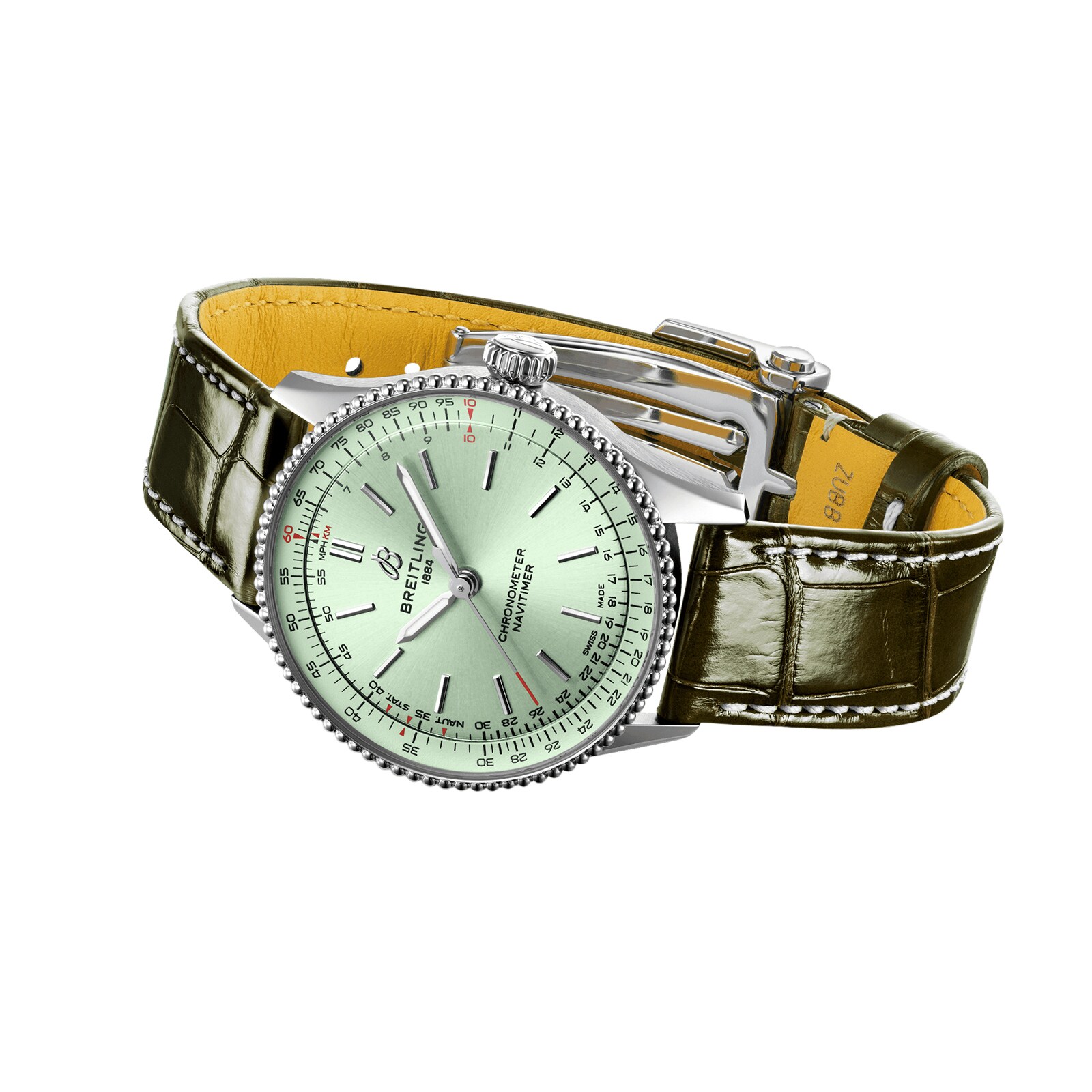 Replica Breitling Navitimer 36mm Ladies details Green Alligator A17327361L1P1 3 Replica Breitling Navitimer 36mm Ladies details Green Alligator A17327361L1P1