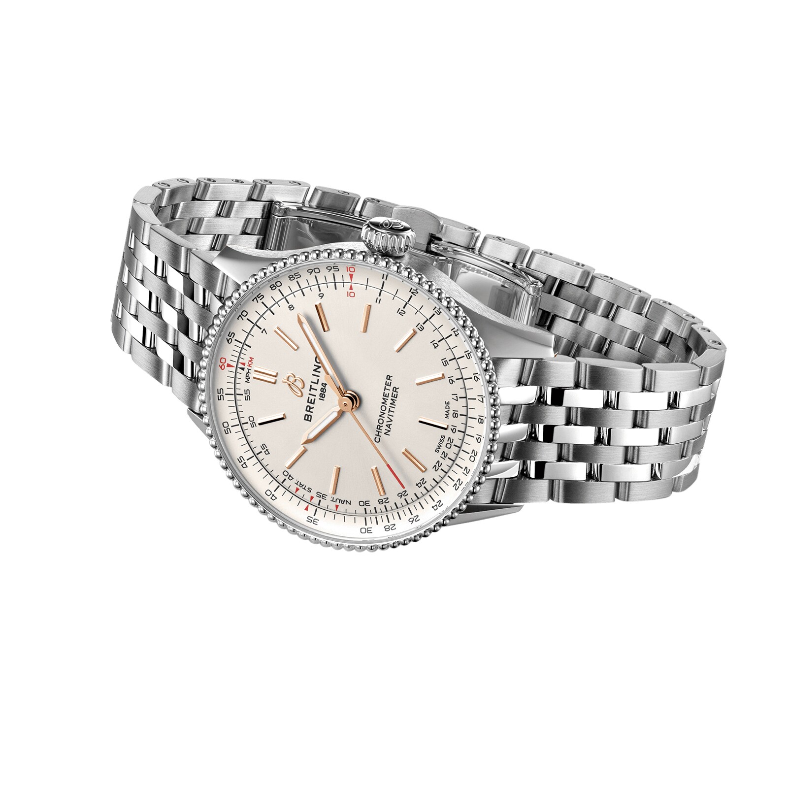 Replica Breitling Navitimer 36mm Ladies details Silver A17327211G1A1