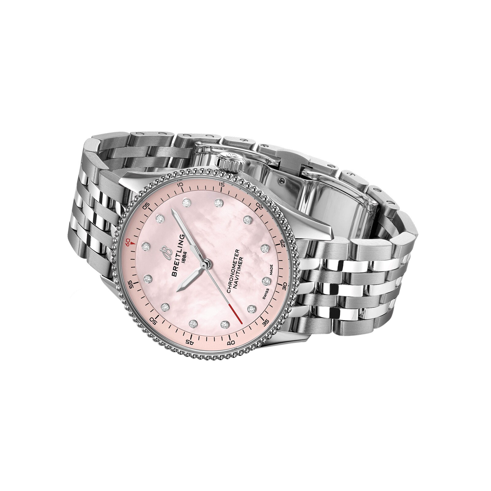 Replica Breitling Navitimer 32mm Ladies details Pink Mother Of Pearl A77320D91K1A1