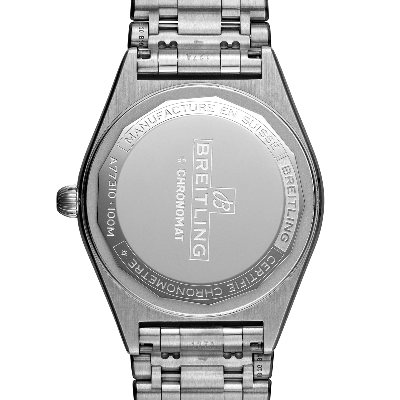 Replica Breitling Chronomat 32 Stainless Steel Mother of Pearl details A77310101A4A1 3 Replica Breitling Chronomat 32 Stainless Steel Mother of Pearl details A77310101A4A1