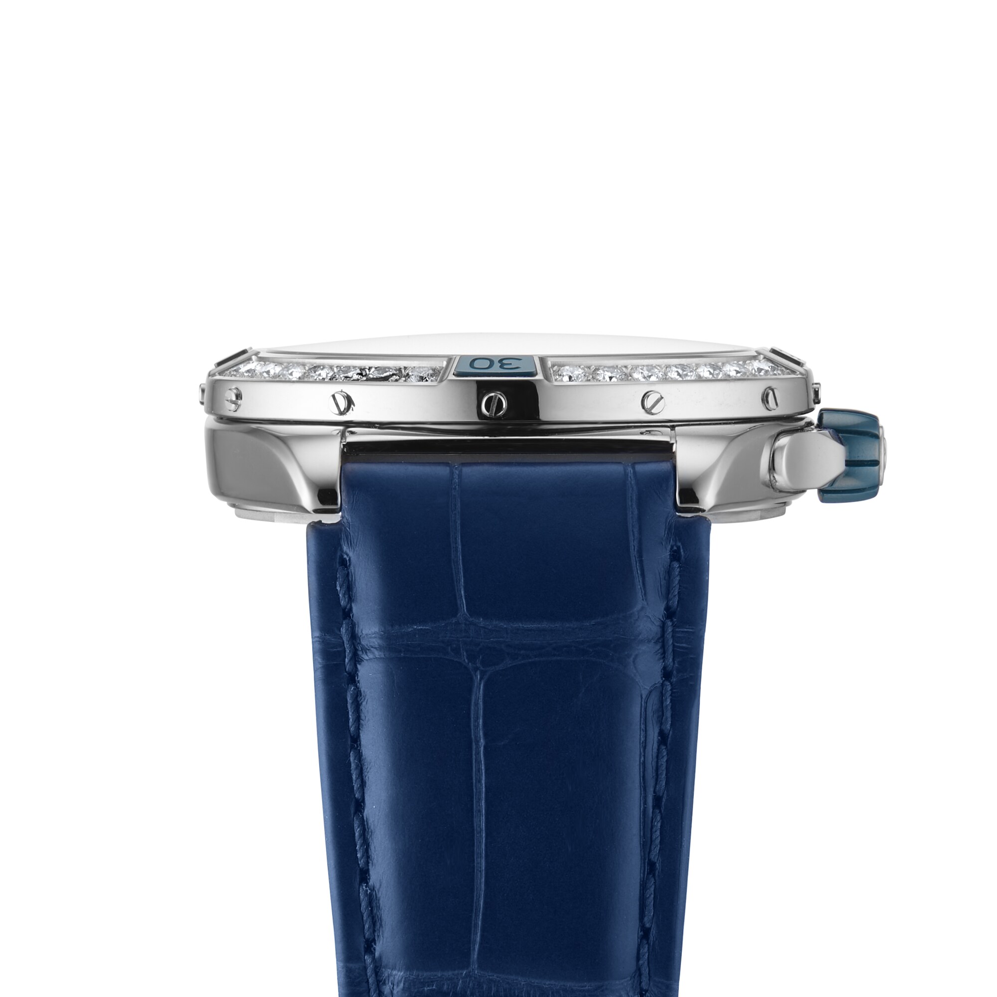 Replica Breitling Super Chronomat Automatic 38 Blue Leather Strap details A17356531C1P1