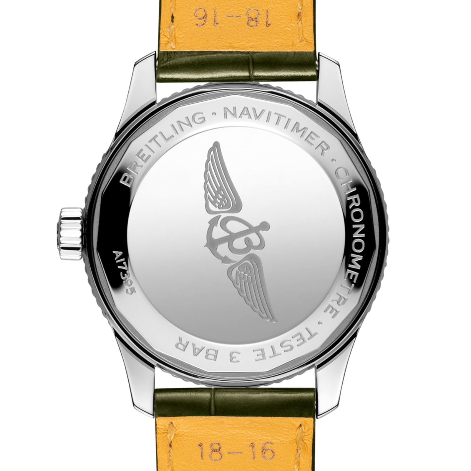 Replica Breitling Navitimer Automatic 35 Stainless Steel Leather Strap - Mint details A17395361L1P2 3 Replica Breitling Navitimer Automatic 35 Stainless Steel Leather Strap - Mint details A17395361L1P2
