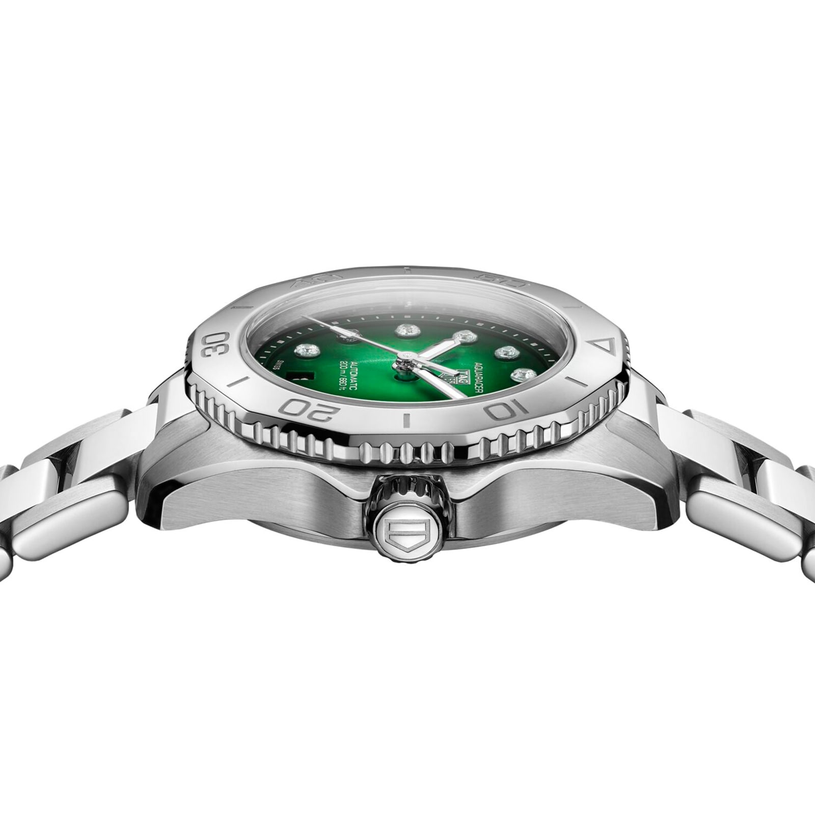 Replica TAG Heuer Aquaracer Professional 200 30mm Ladies details Green WBP2415.BA0622