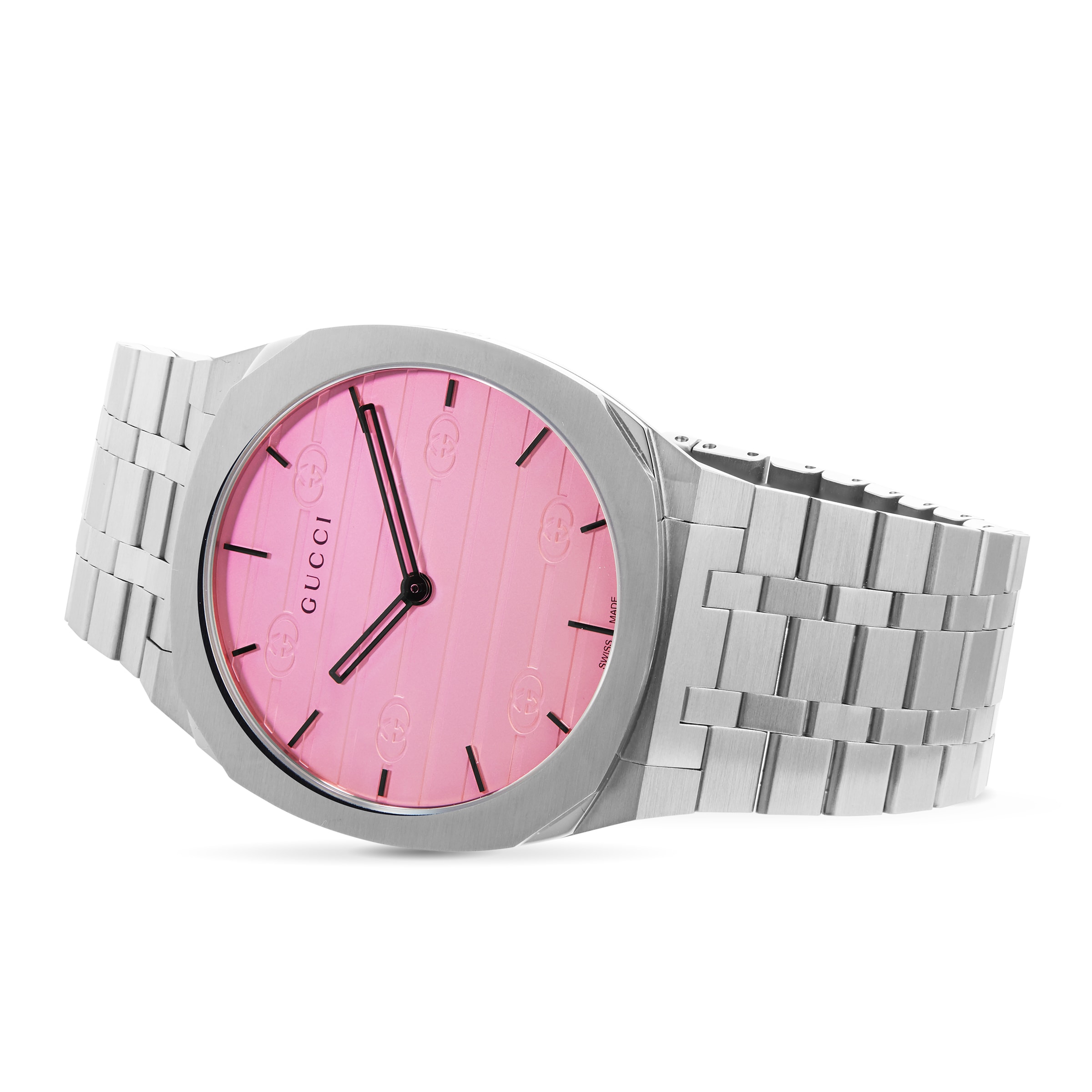 Replica Gucci 25H details 38mm in Steel YA163410
