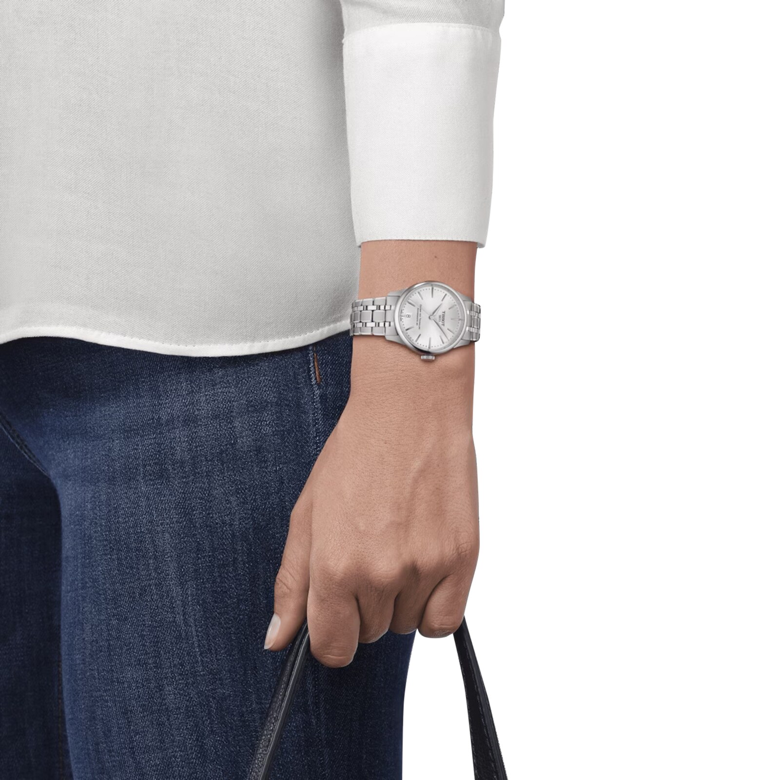 Replica Tissot Chemin des Tourelles Powermatic 80 34mm Ladies details Silver T1392071103100 3 Replica Tissot Chemin des Tourelles Powermatic 80 34mm Ladies details Silver T1392071103100