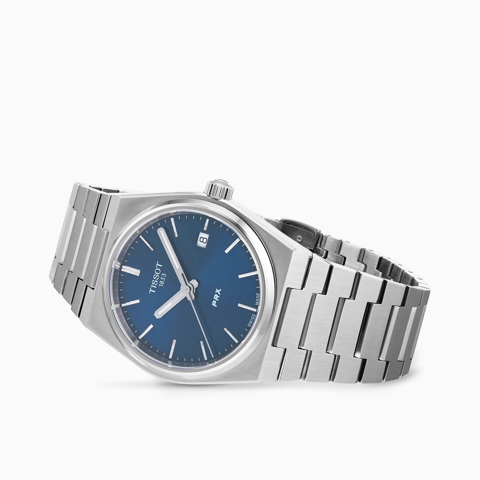 Replica Tissot T-Classic PRX 35mm Unisex details Blue T1372101104100