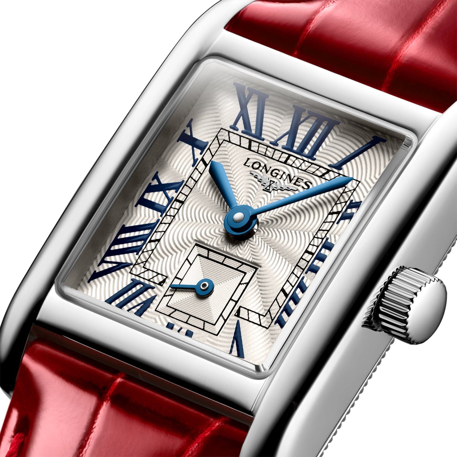 Replica Longines Mini Dolce Vita 21.5mm X 29mm Ladies details Silver Red Alligator L52004715 3 Replica Longines Mini Dolce Vita 21.5mm X 29mm Ladies details Silver Red Alligator L52004715